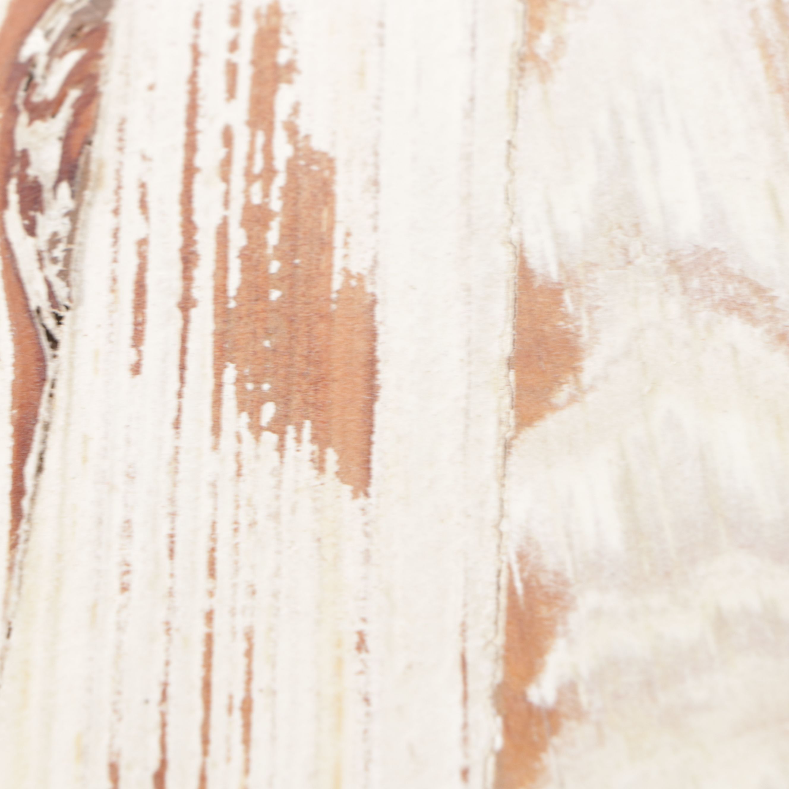 Contemporary Dining Table with White Washed Wooden Top & Hammered Metal Base