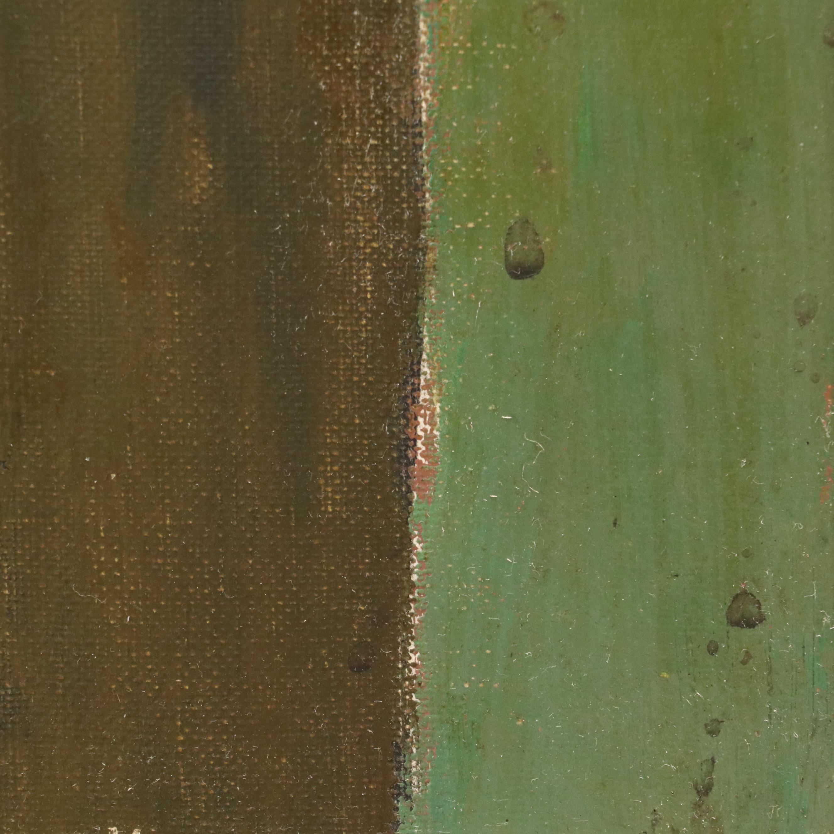 Stylized Portrait Oil Painting "Cardinale," 1958