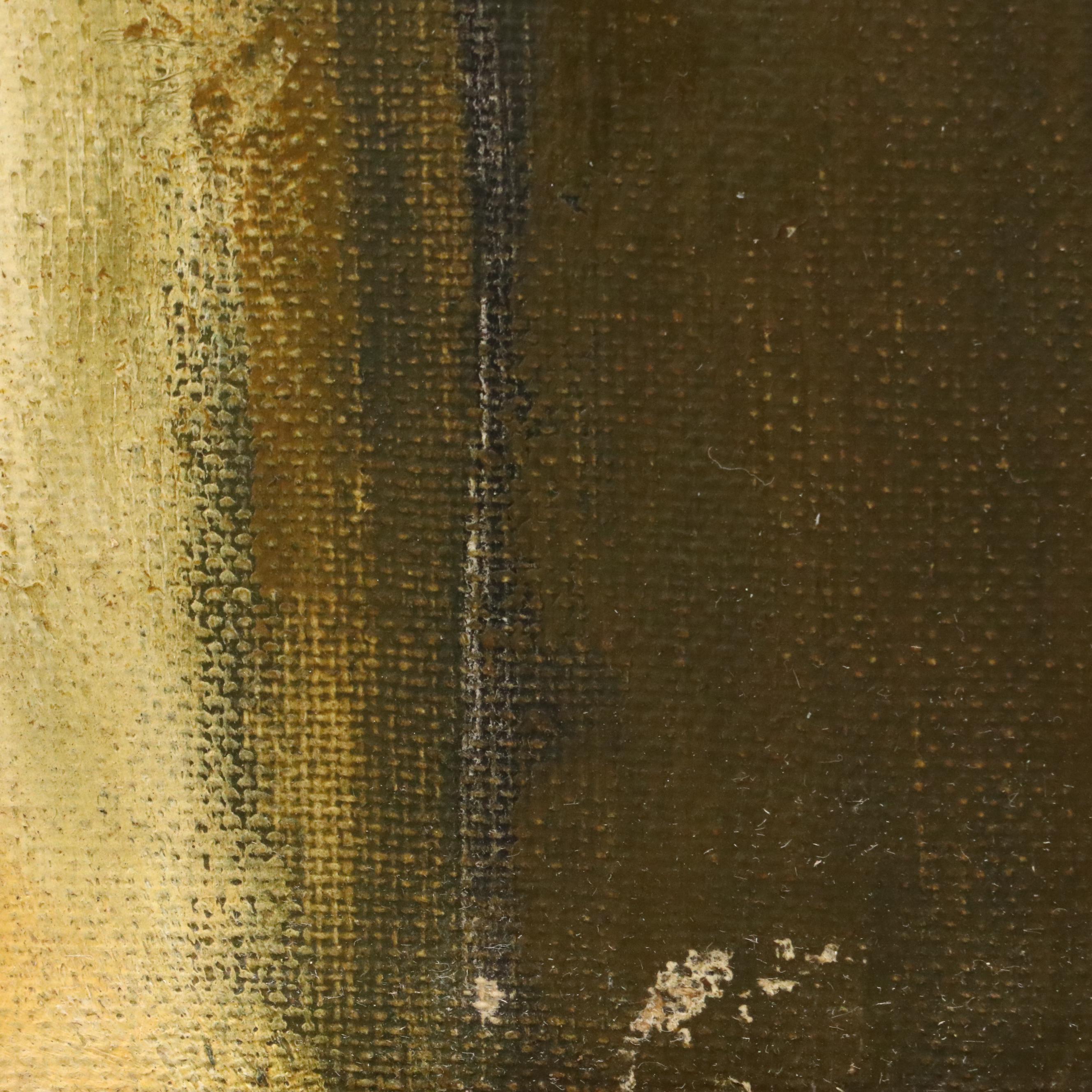 Stylized Portrait Oil Painting "Cardinale," 1958