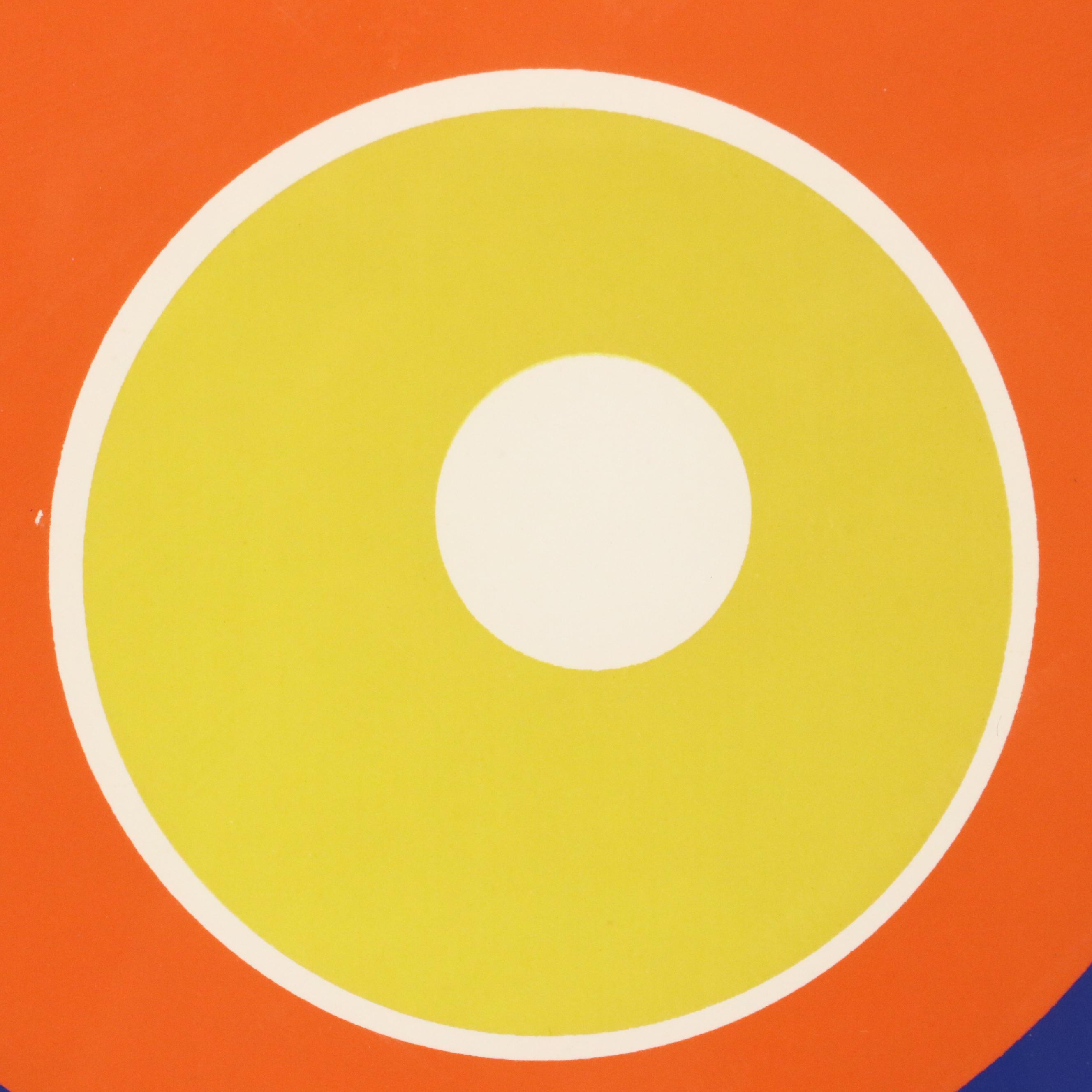 C. Lenard Abstract Geometric Serigraph "Masthead," 1971