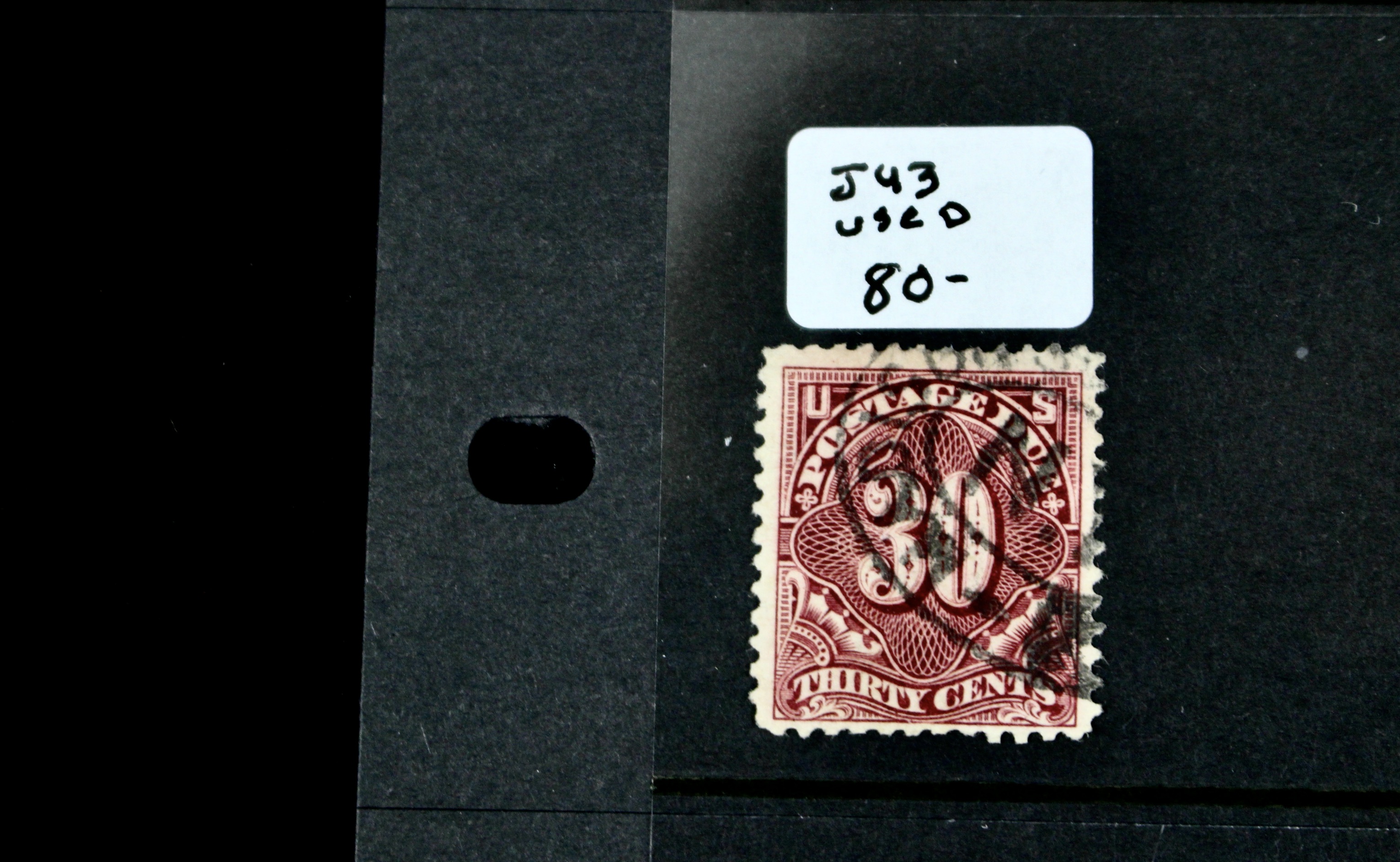 Nine Early U.S. Postage Due Stamps