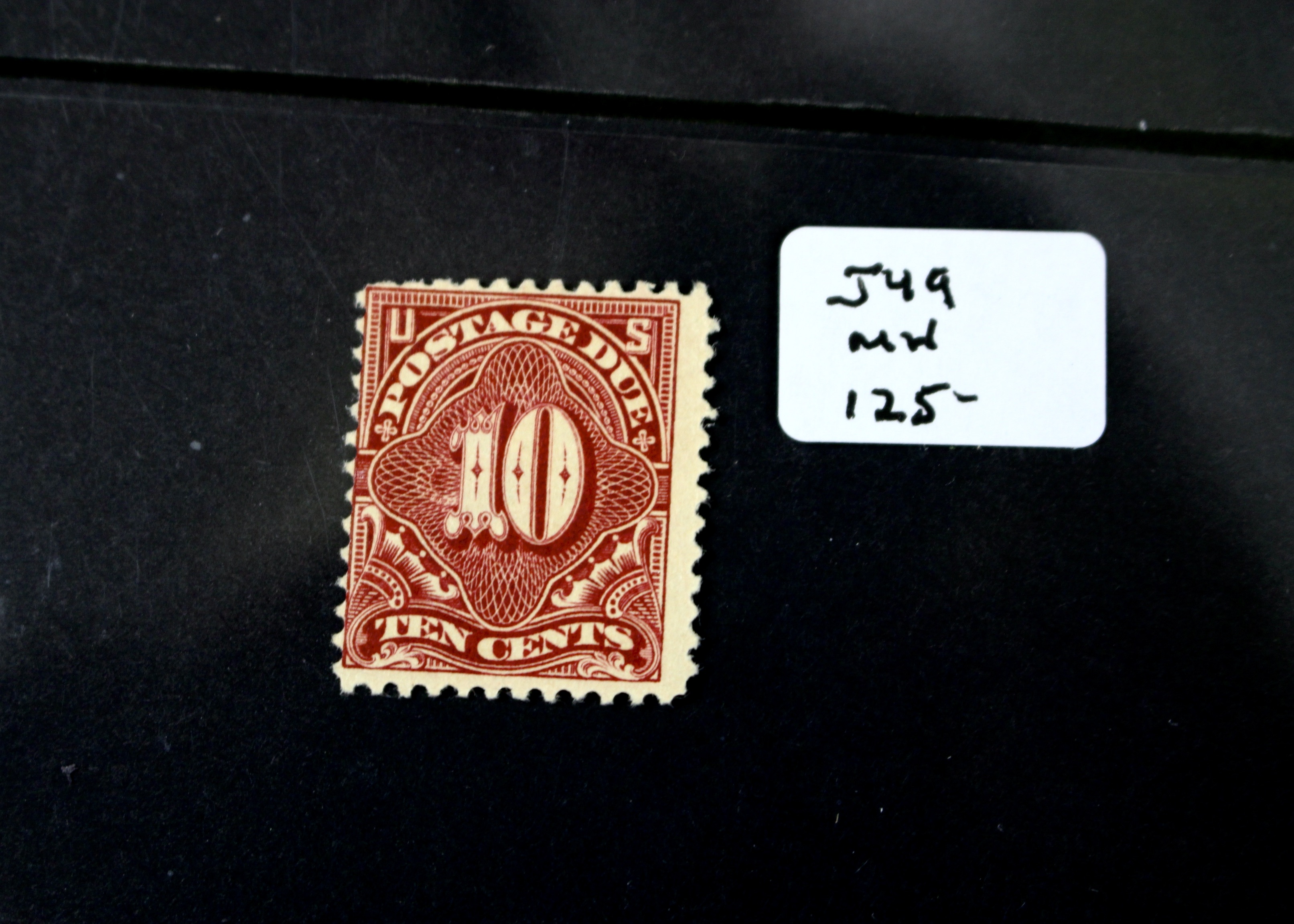 Nine Early U.S. Postage Due Stamps