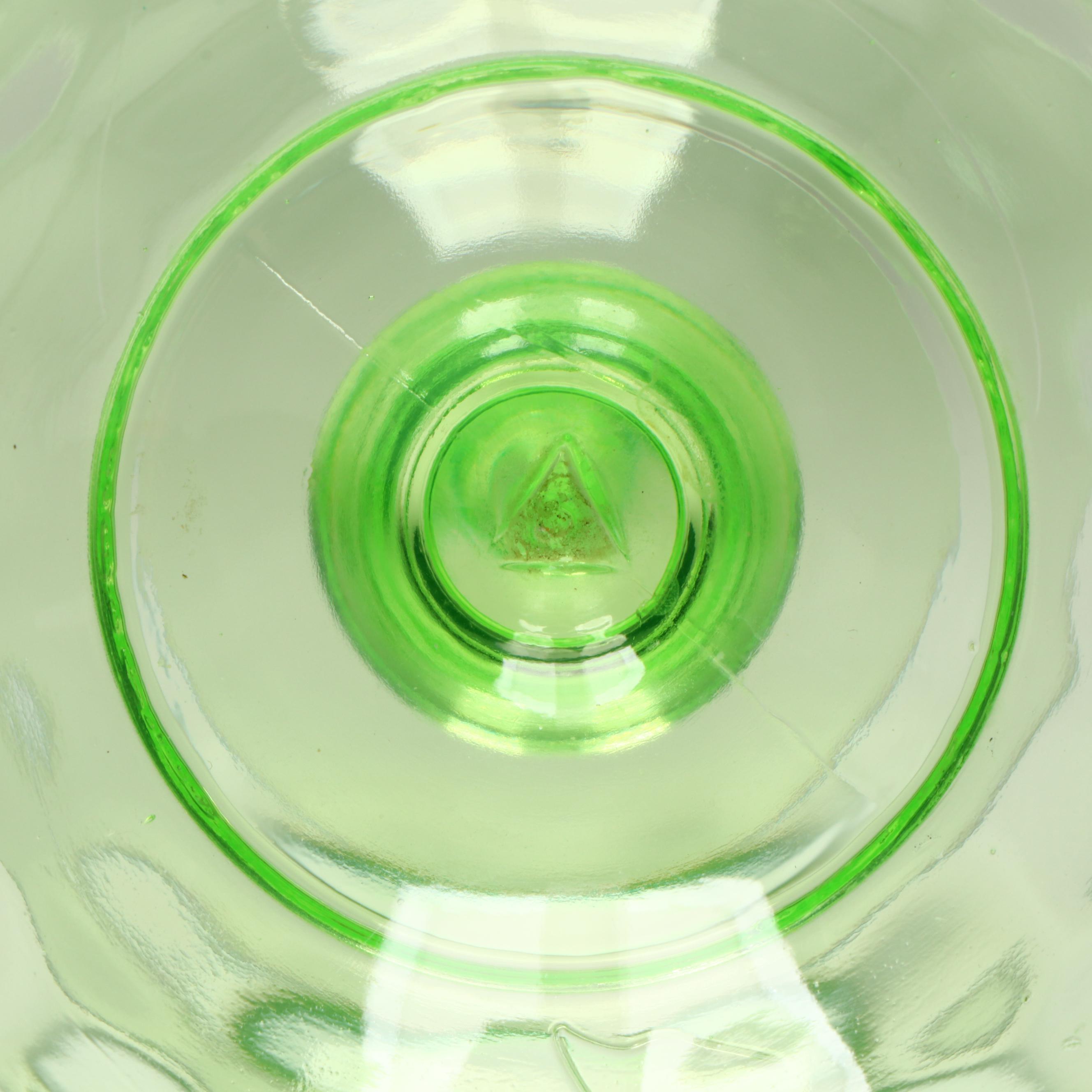 Fenton "Hobnail Topaz" Uranium Glass Candle Holder with Other Candy Dish