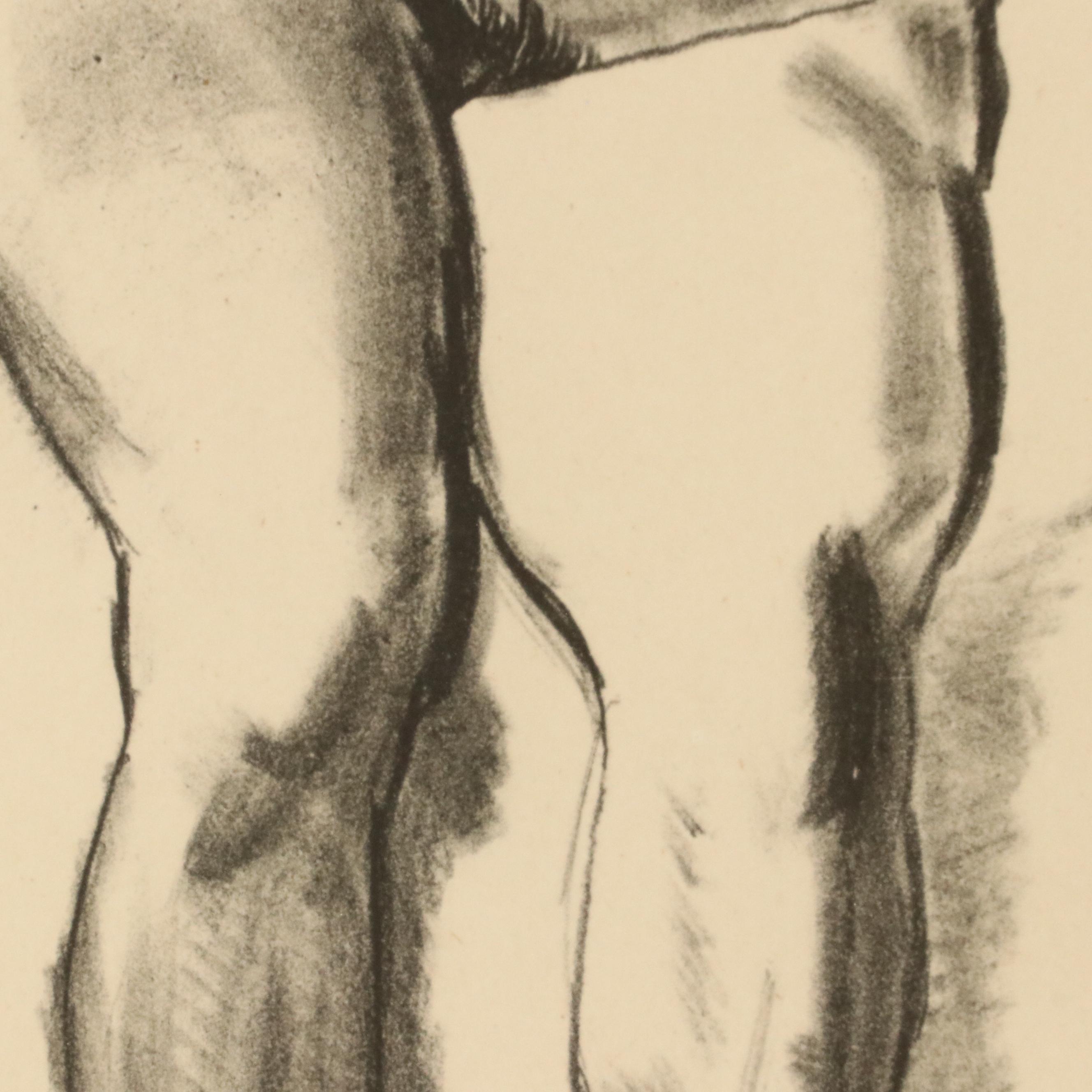 George Wesley Bellows Lithograph "Nude Study, Woman Stretched on Bed," 1924