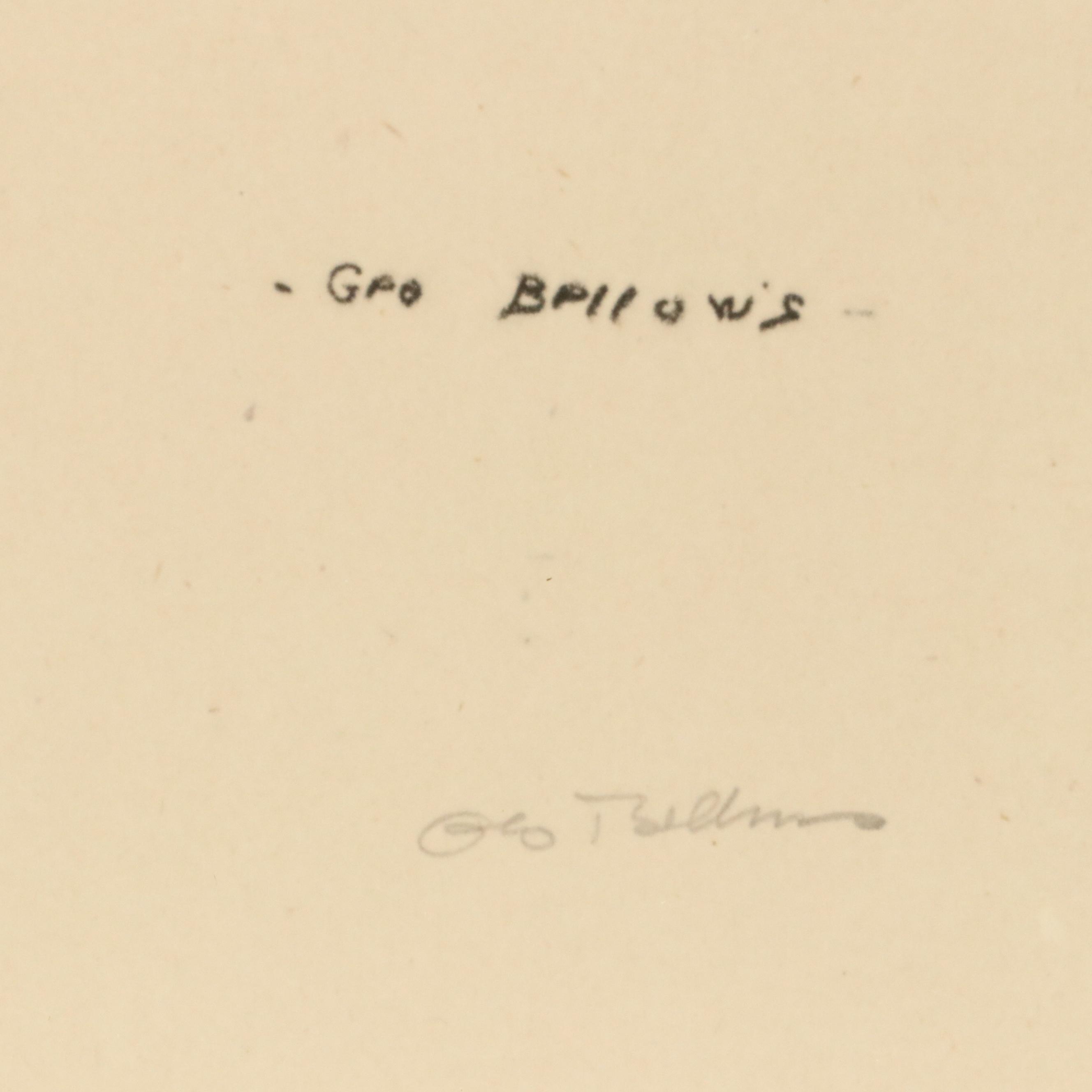 George Wesley Bellows Lithograph "Nude Study, Woman Stretched on Bed," 1924