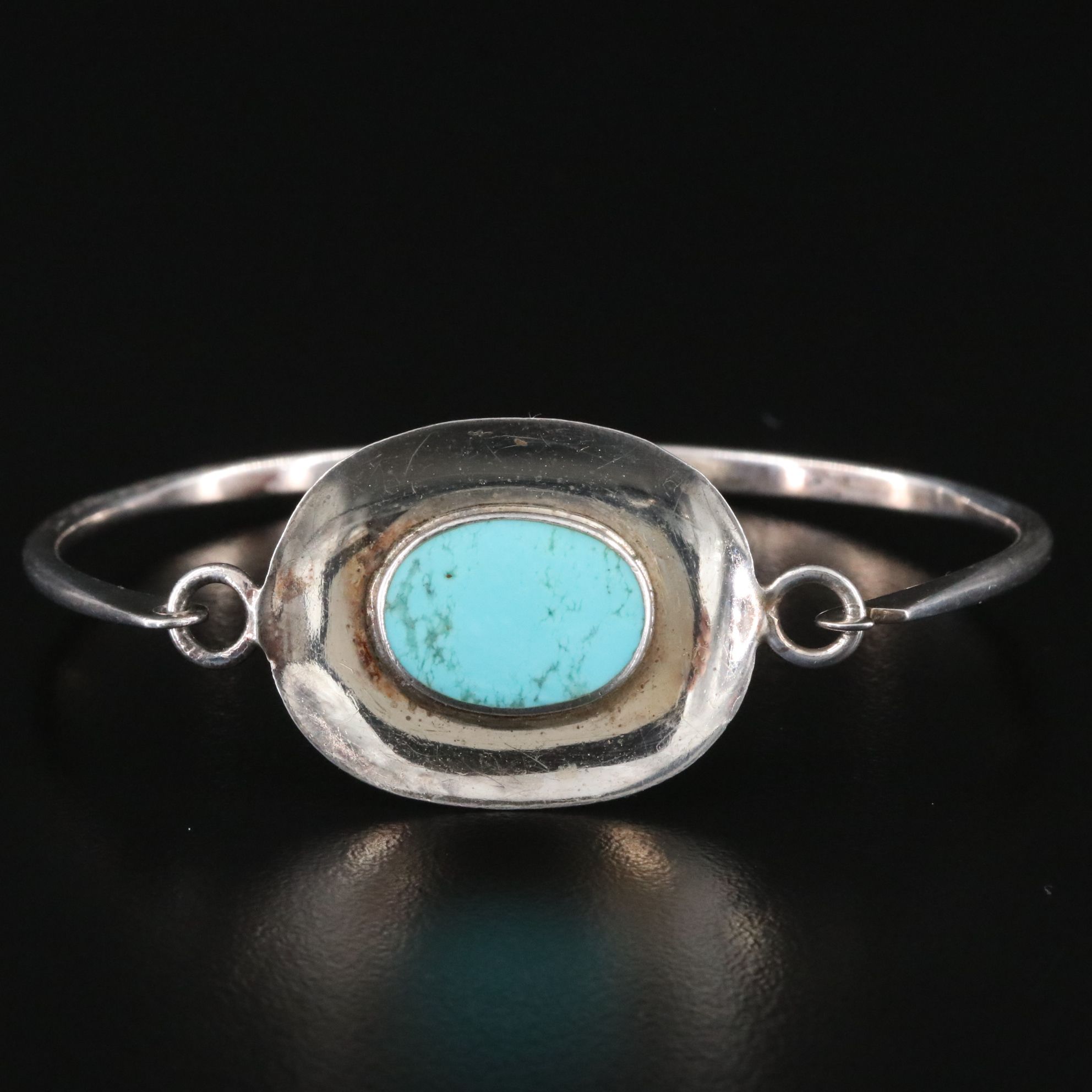 Southwestern Sterling Turquoise Pendant with Bracelet