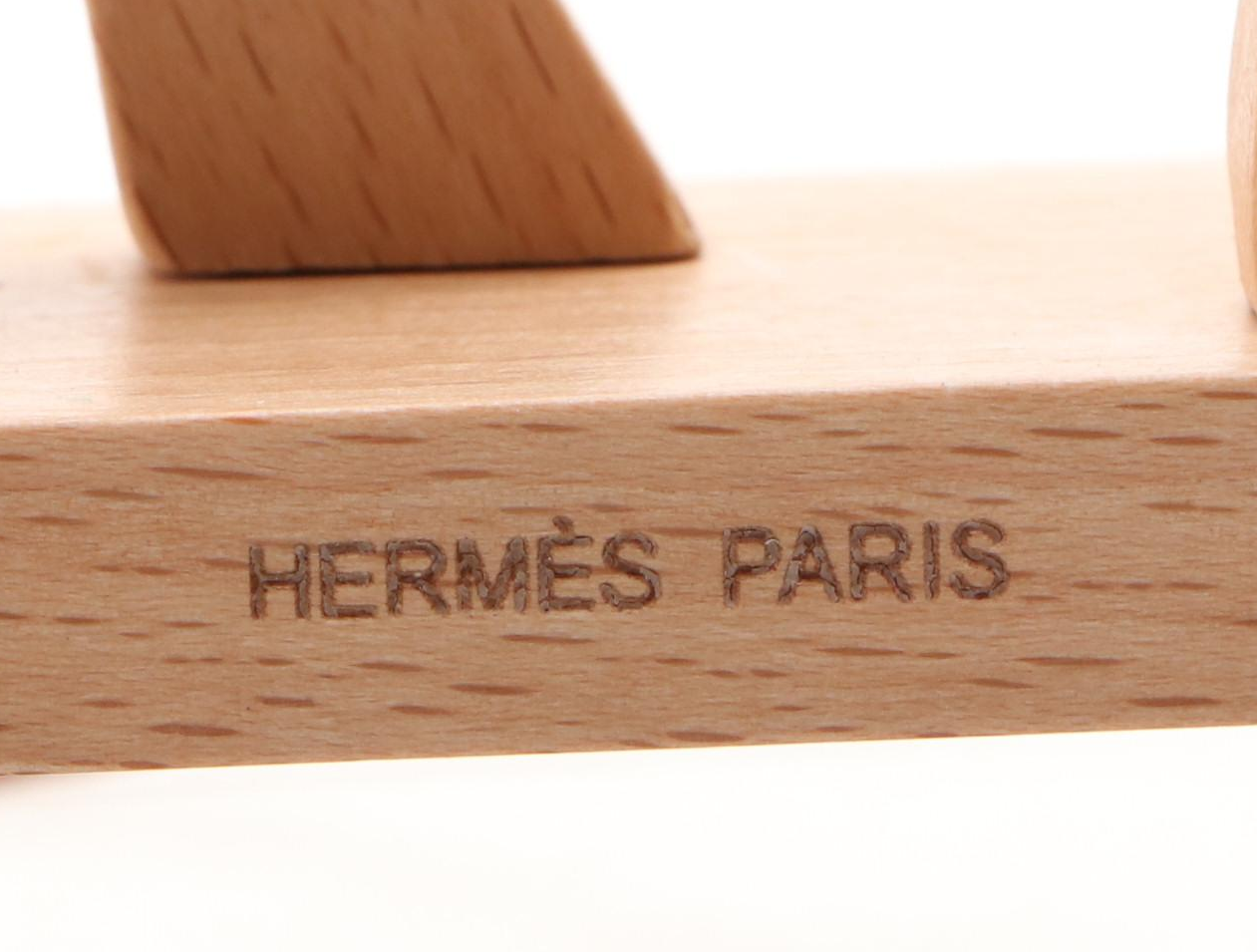 Hermès "Épopée" Beechwood Pull-Along Horse with Bridle Leather Rope