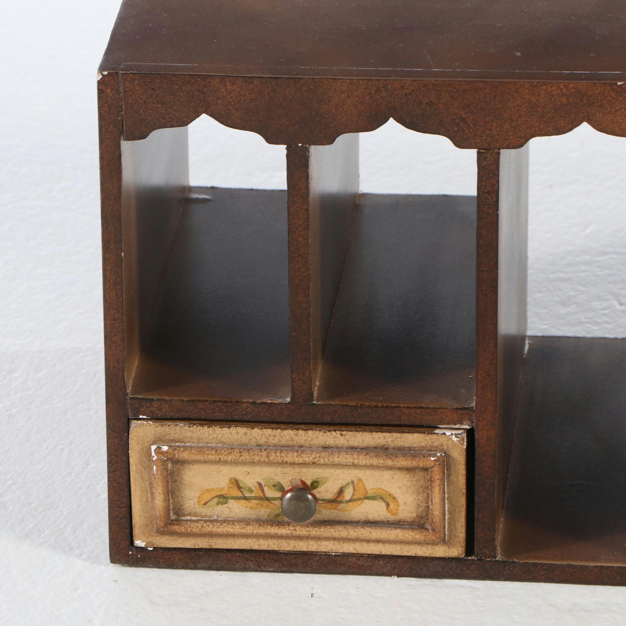 Napoleon III Style Wooden Desk with Gallery Top