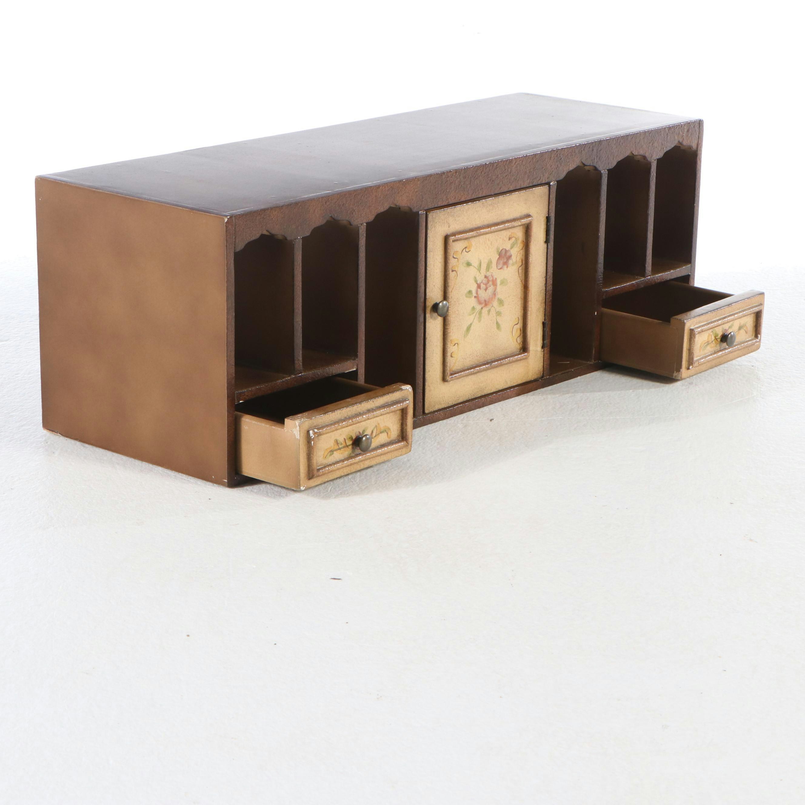 Napoleon III Style Wooden Desk with Gallery Top