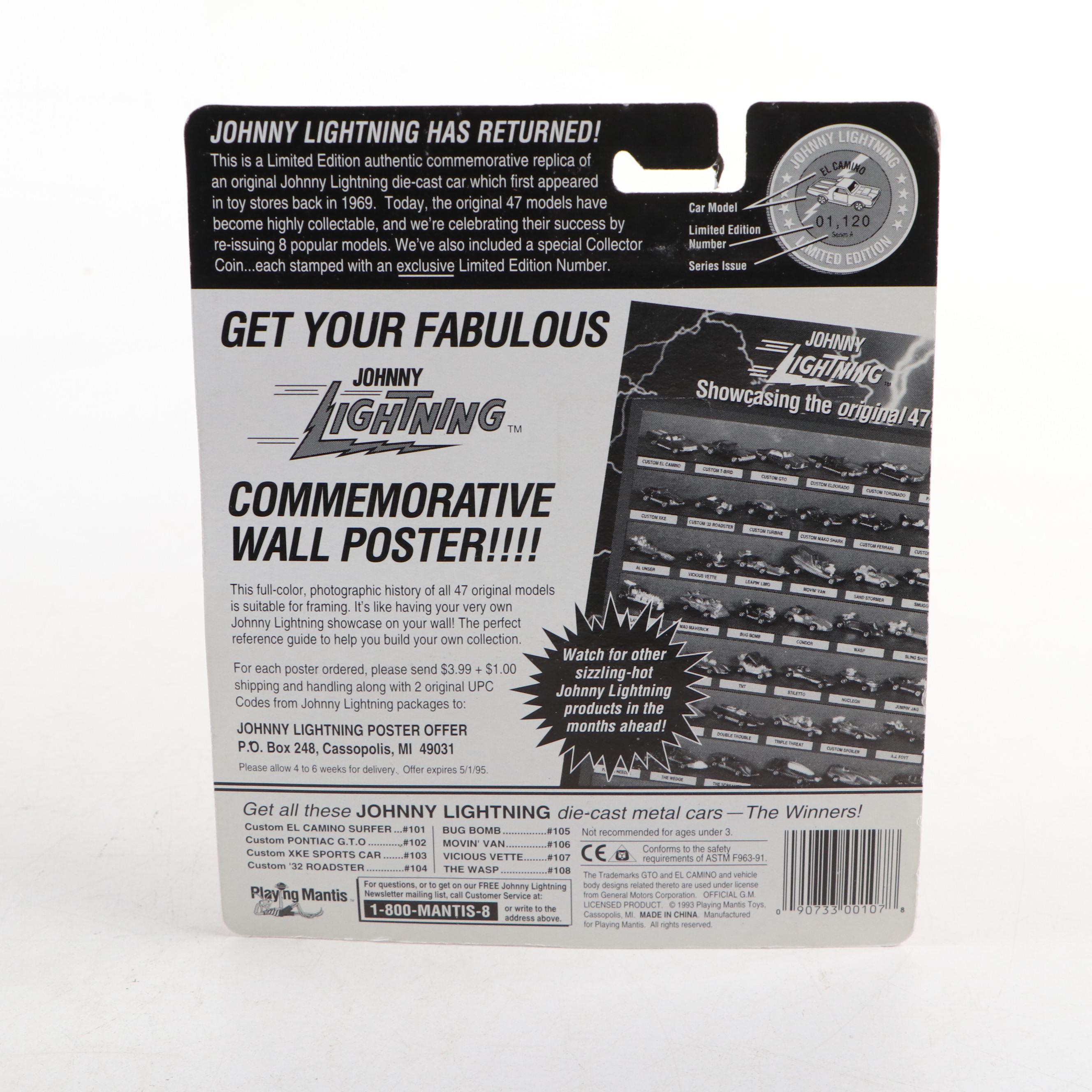 Johnny Lightning Commemorative Limited Edition and Muscle Cars, 1990s