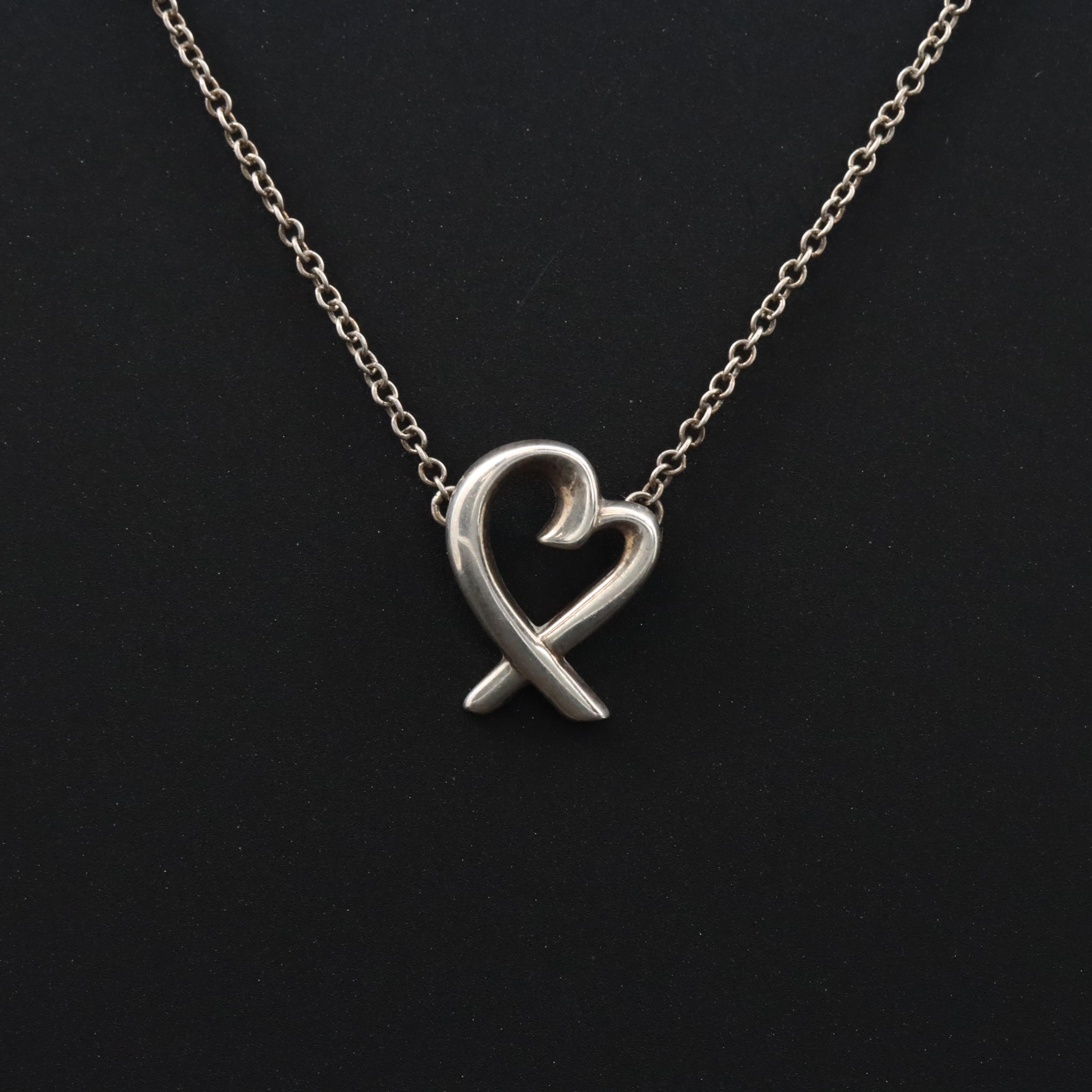 Paloma Picasso for Tiffany & Co. Loving Heart Sterling Necklace
