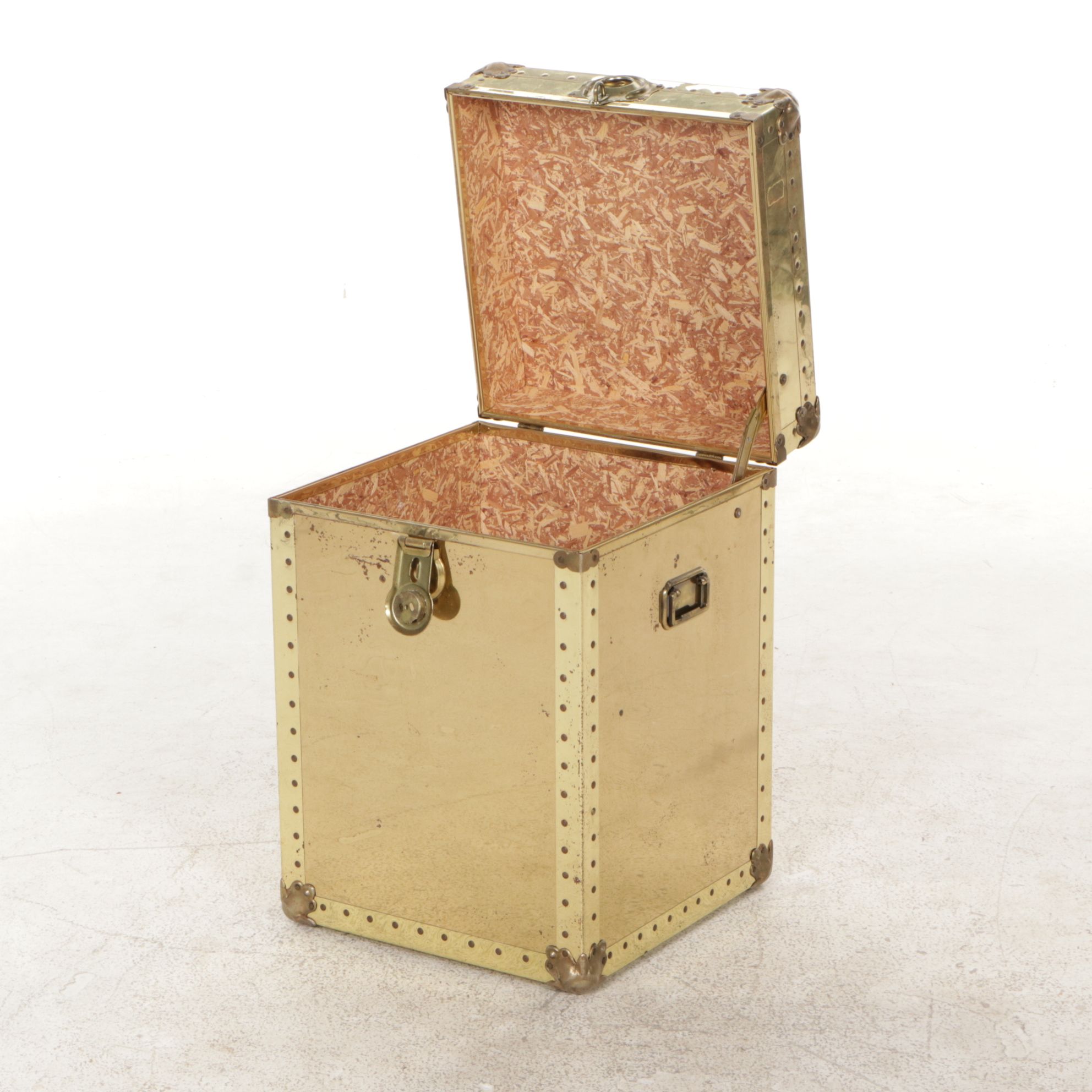 Brass-Finish Cedar-Lined Trunk