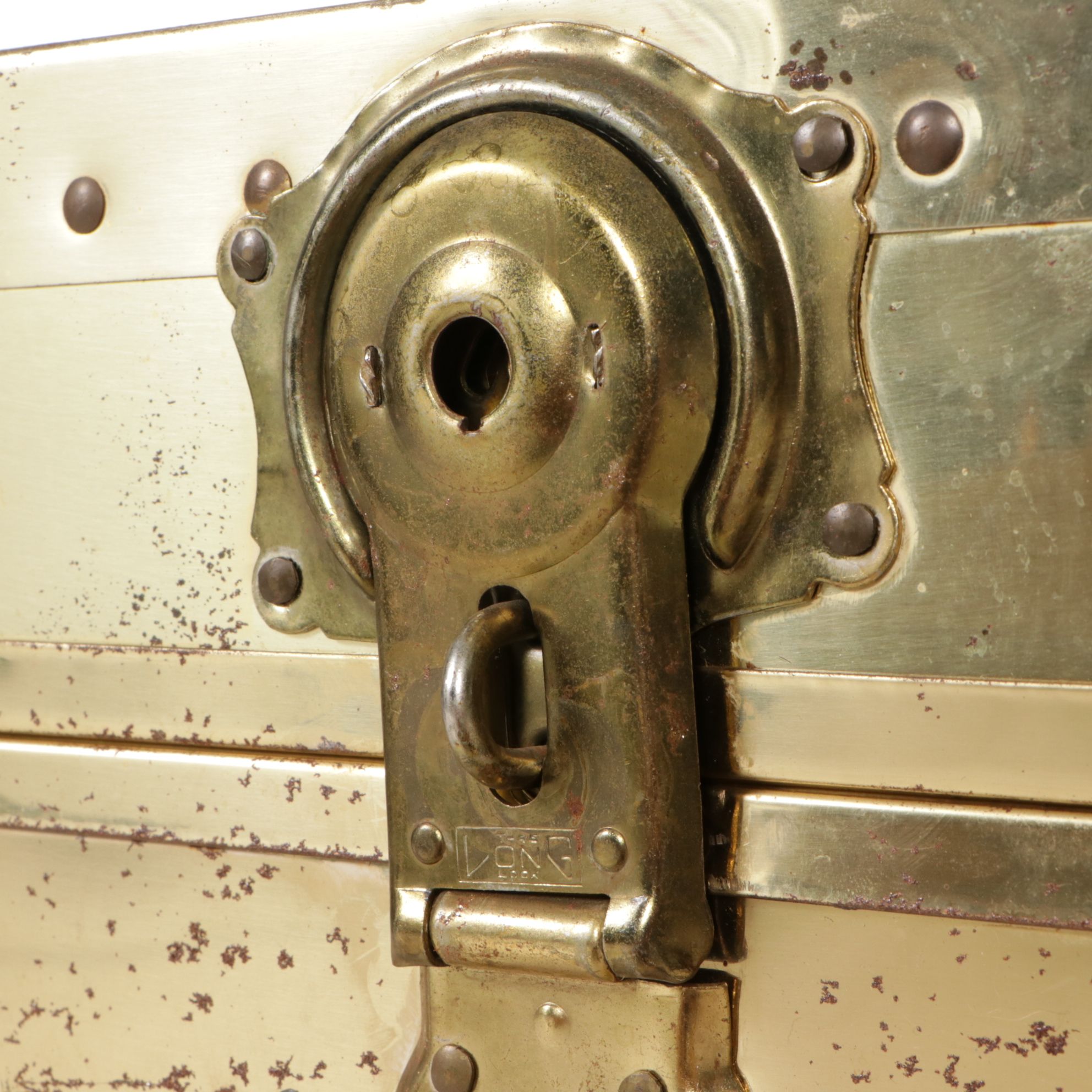 Brass-Finish Cedar-Lined Trunk