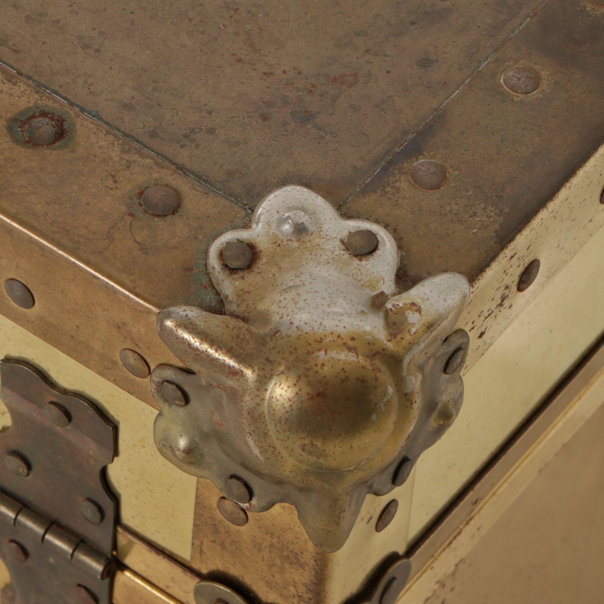 Brass-Finish Cedar-Lined Trunk