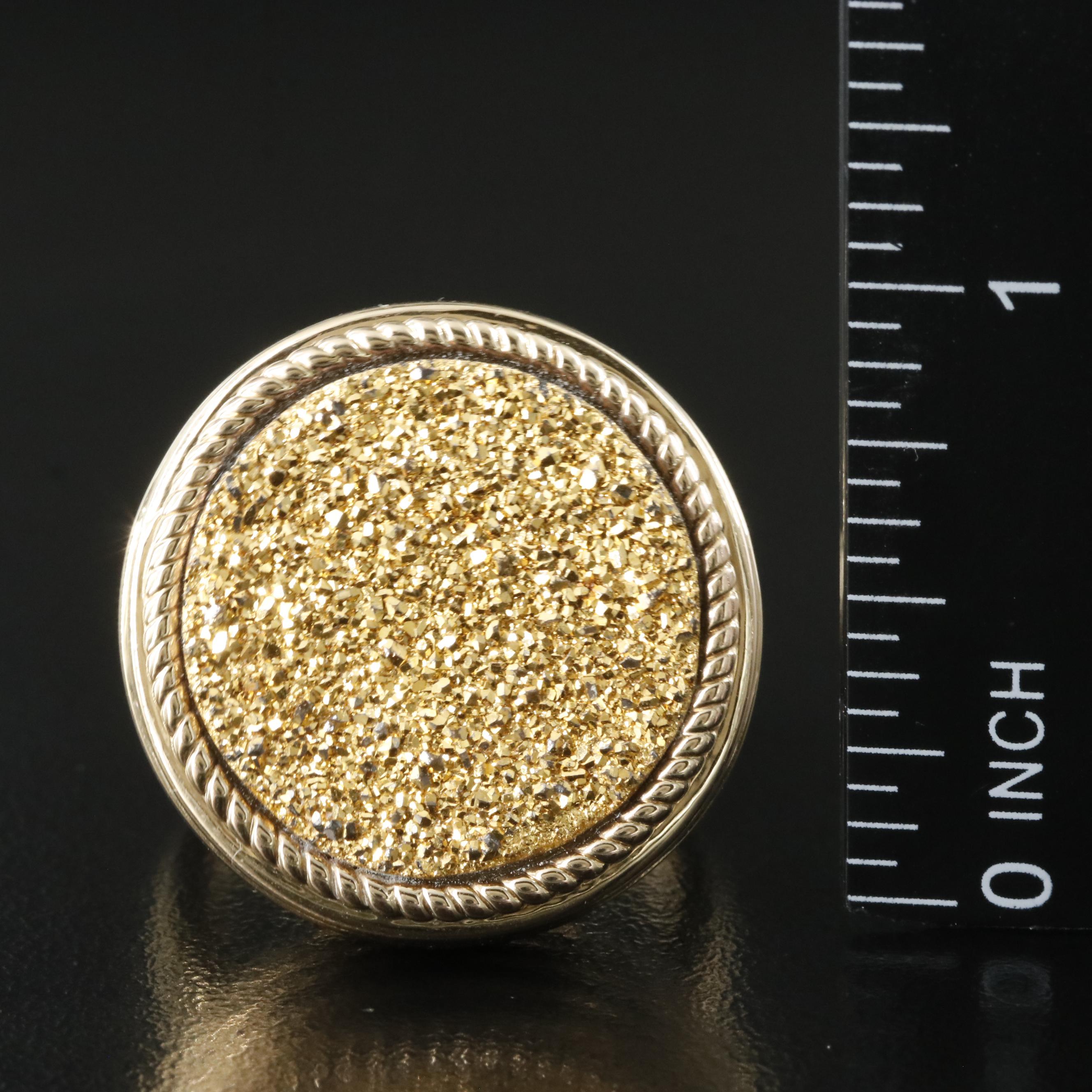 14K Electroform Druzy Ring