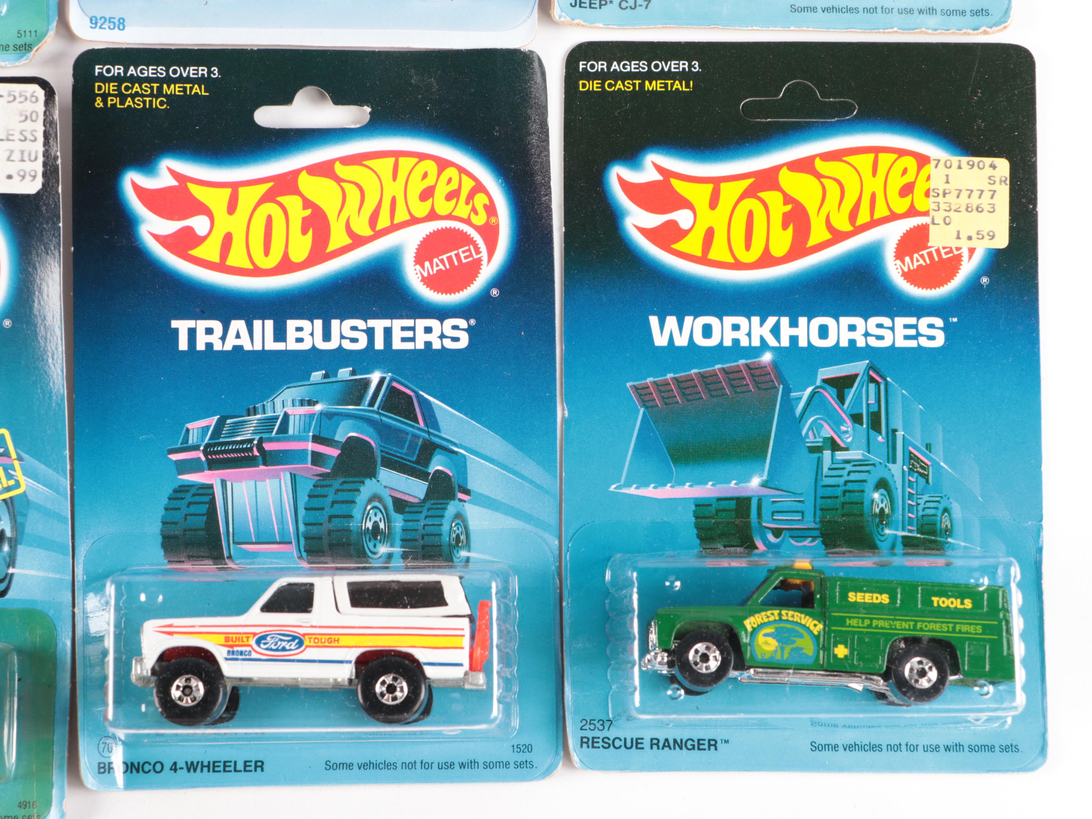 Hot Wheels "Jeep CJ-7," "Bronco 4-Wheeler" and More Toy Cars, 1980s–1990s