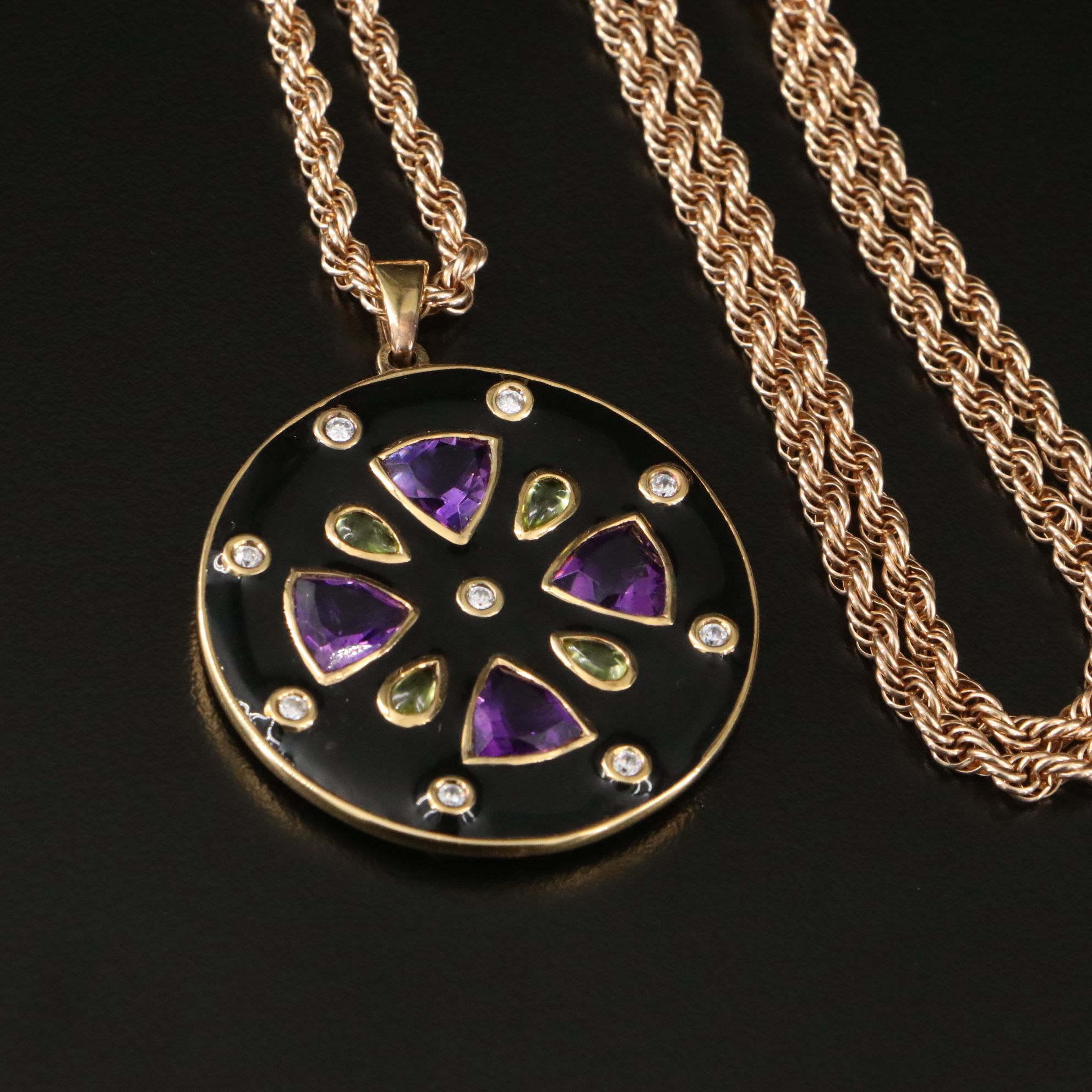 Freda Rothman, Rock Crystal and Amethyst Featured in Necklace Trio