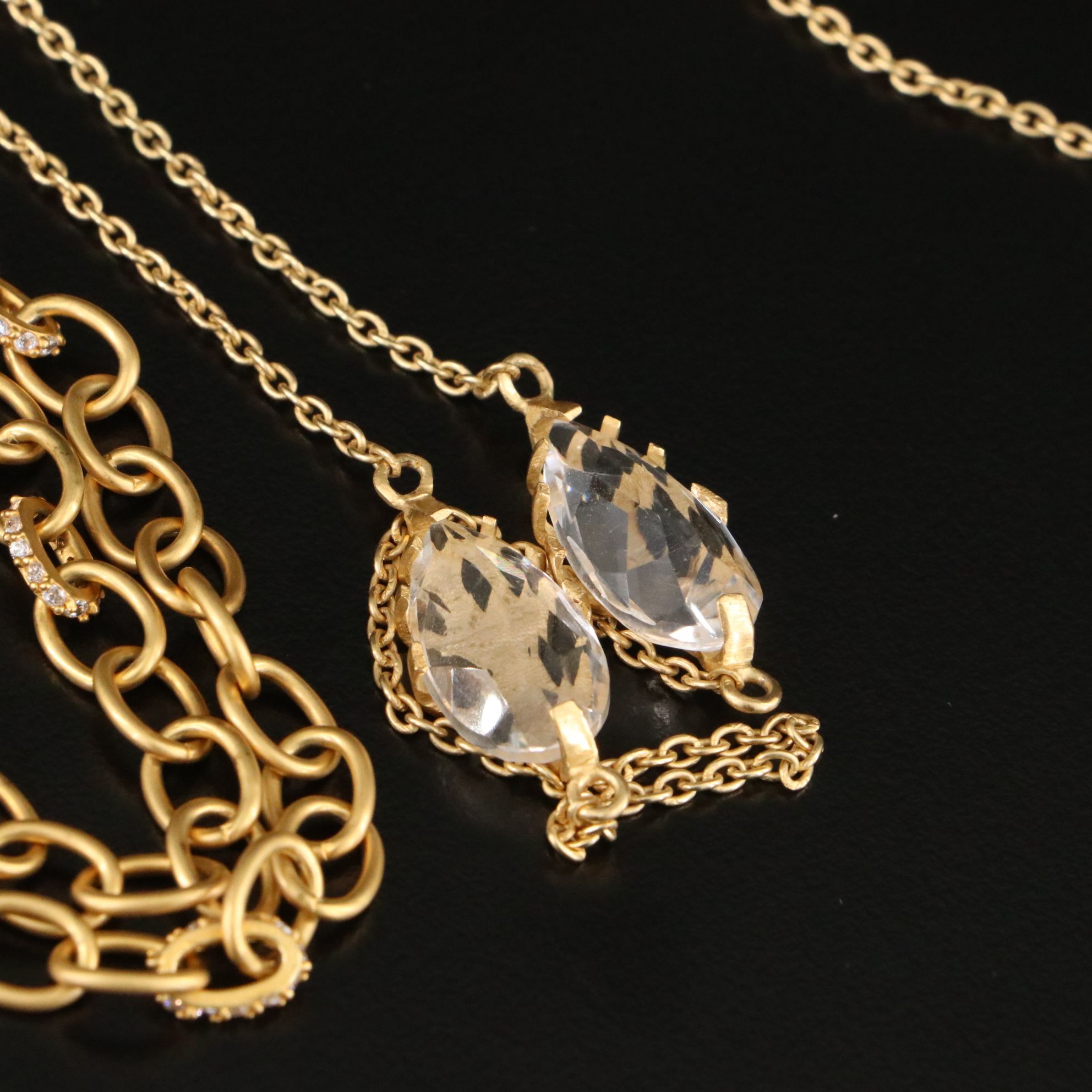 Freda Rothman, Rock Crystal and Amethyst Featured in Necklace Trio