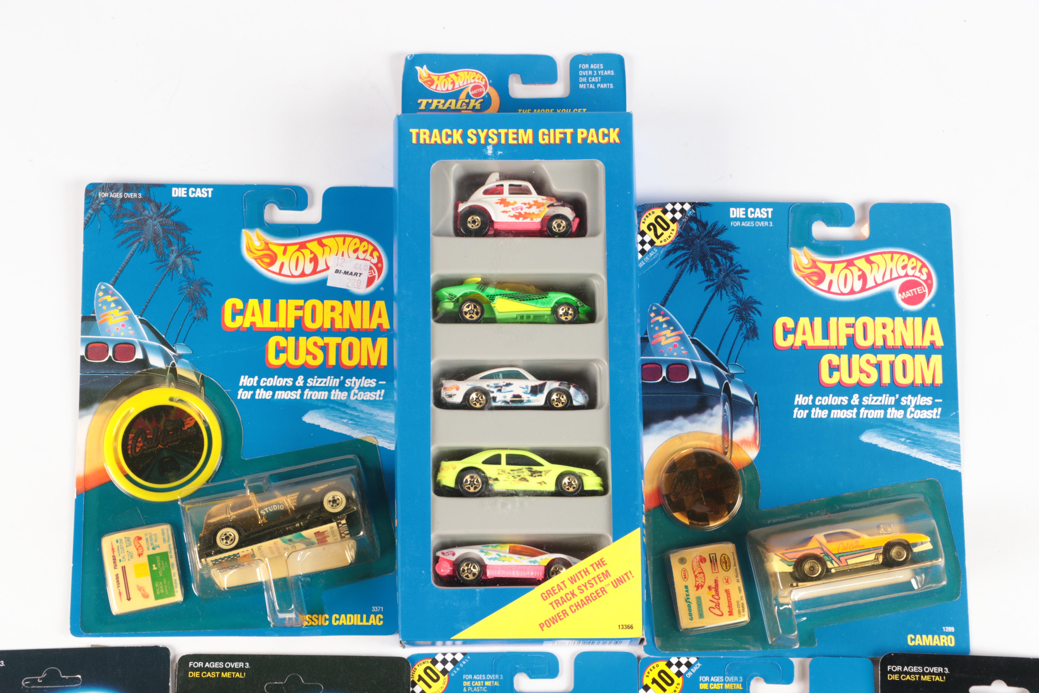 Hot Wheels "Track System Gift Pack" and More Toy Cars, 1980s–1990s