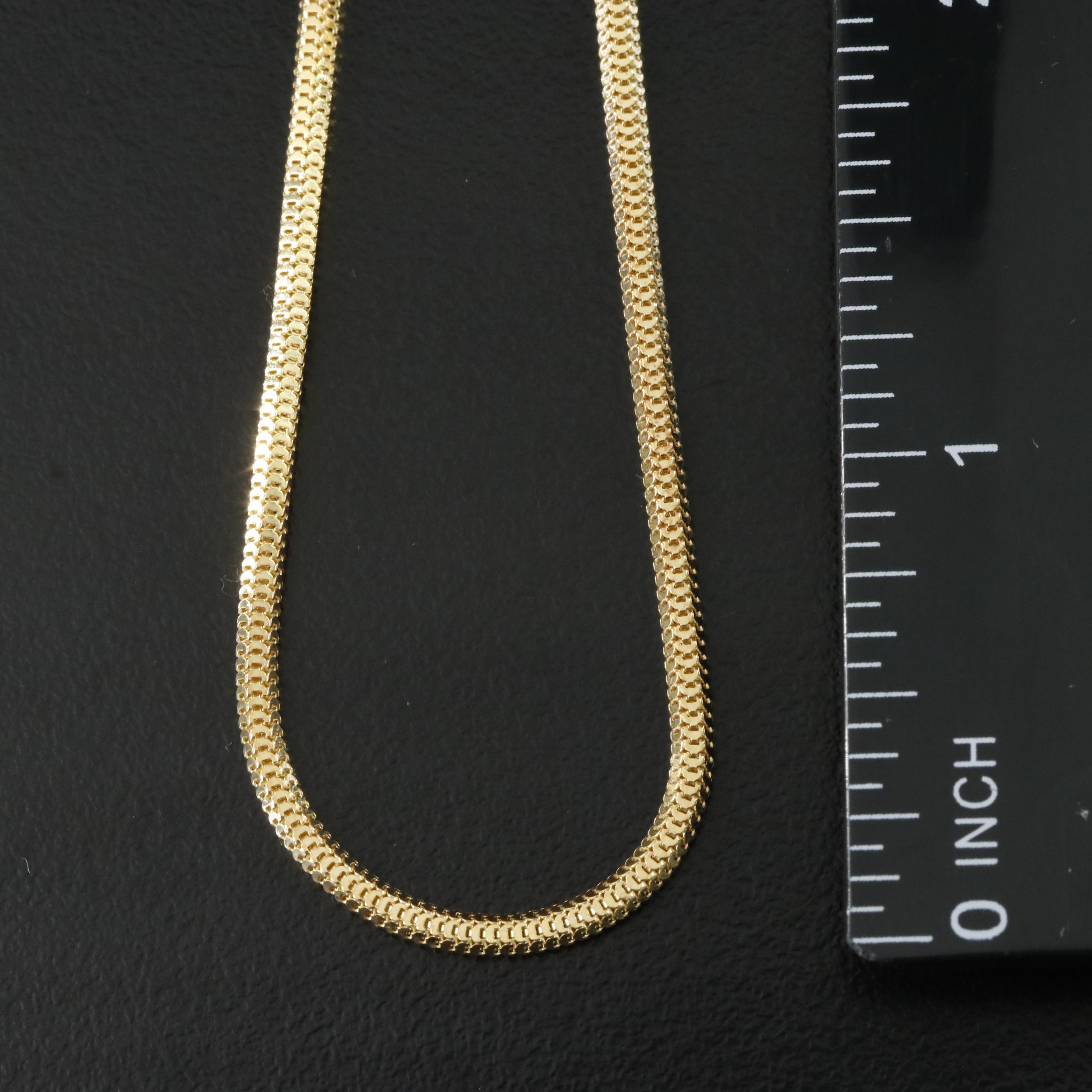 Milor 14K Electroformed Twist Hoops with Sterling Snake Chain