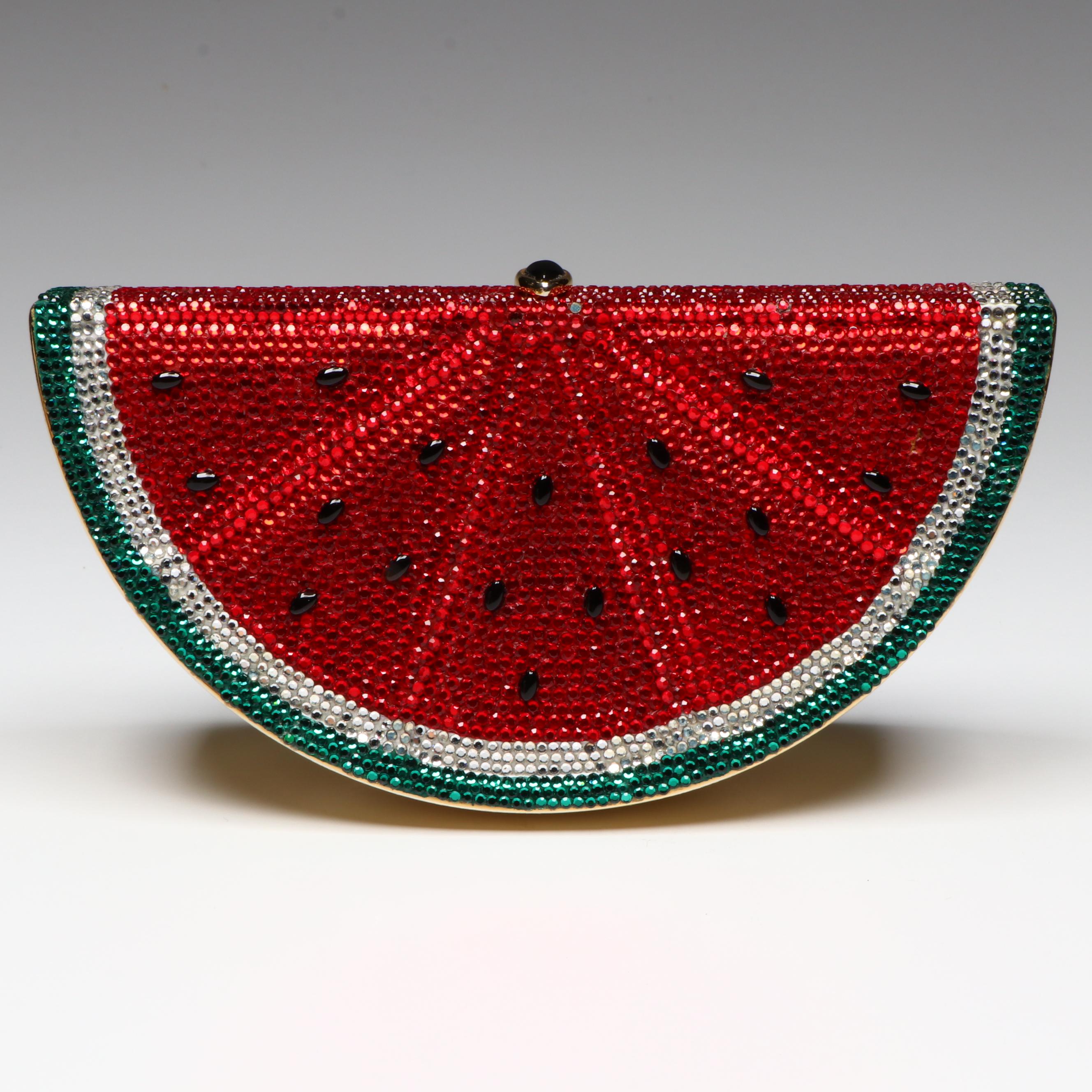 Judith Leiber Watermelon Slice Minaudière with Accessories