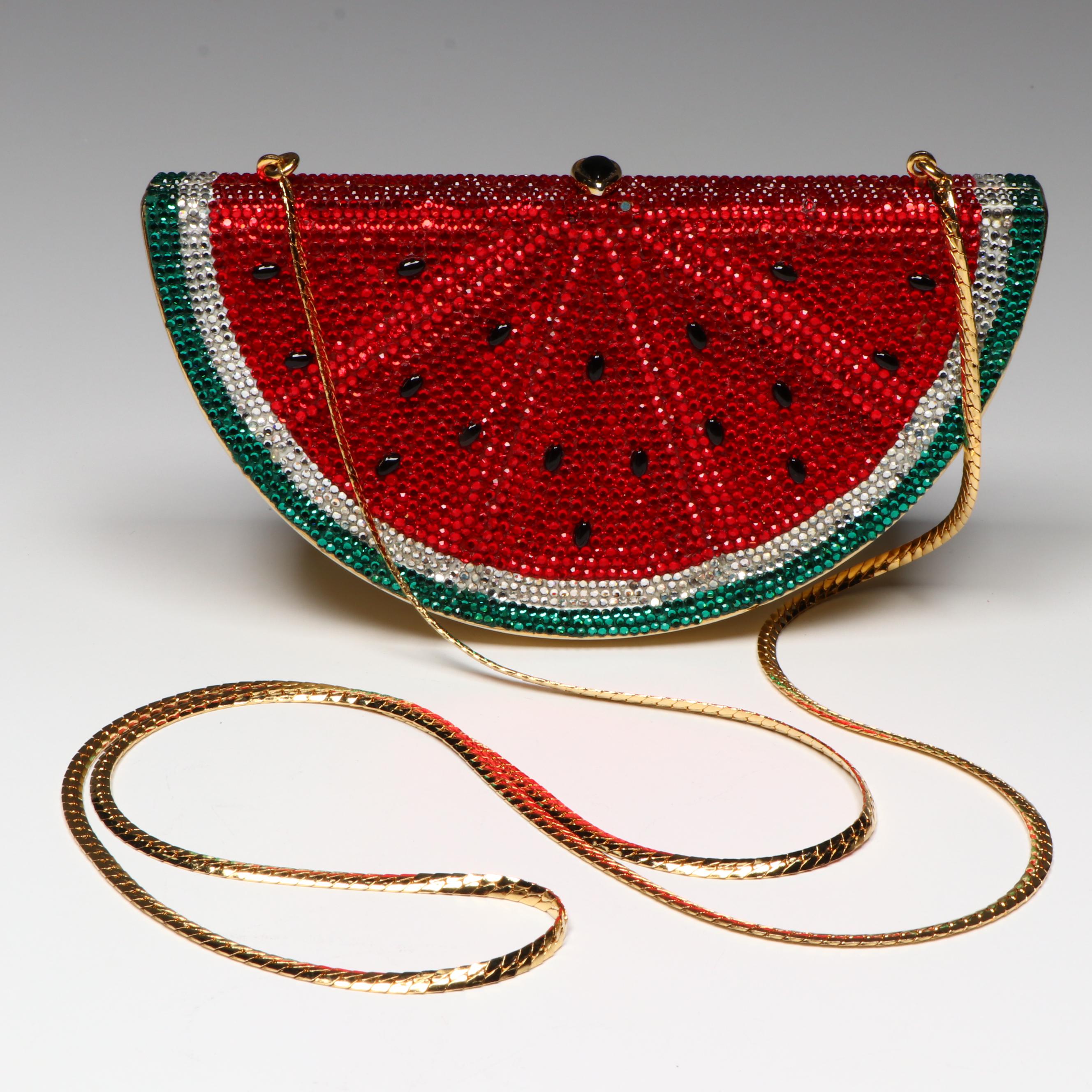 Judith Leiber Watermelon Slice Minaudière with Accessories