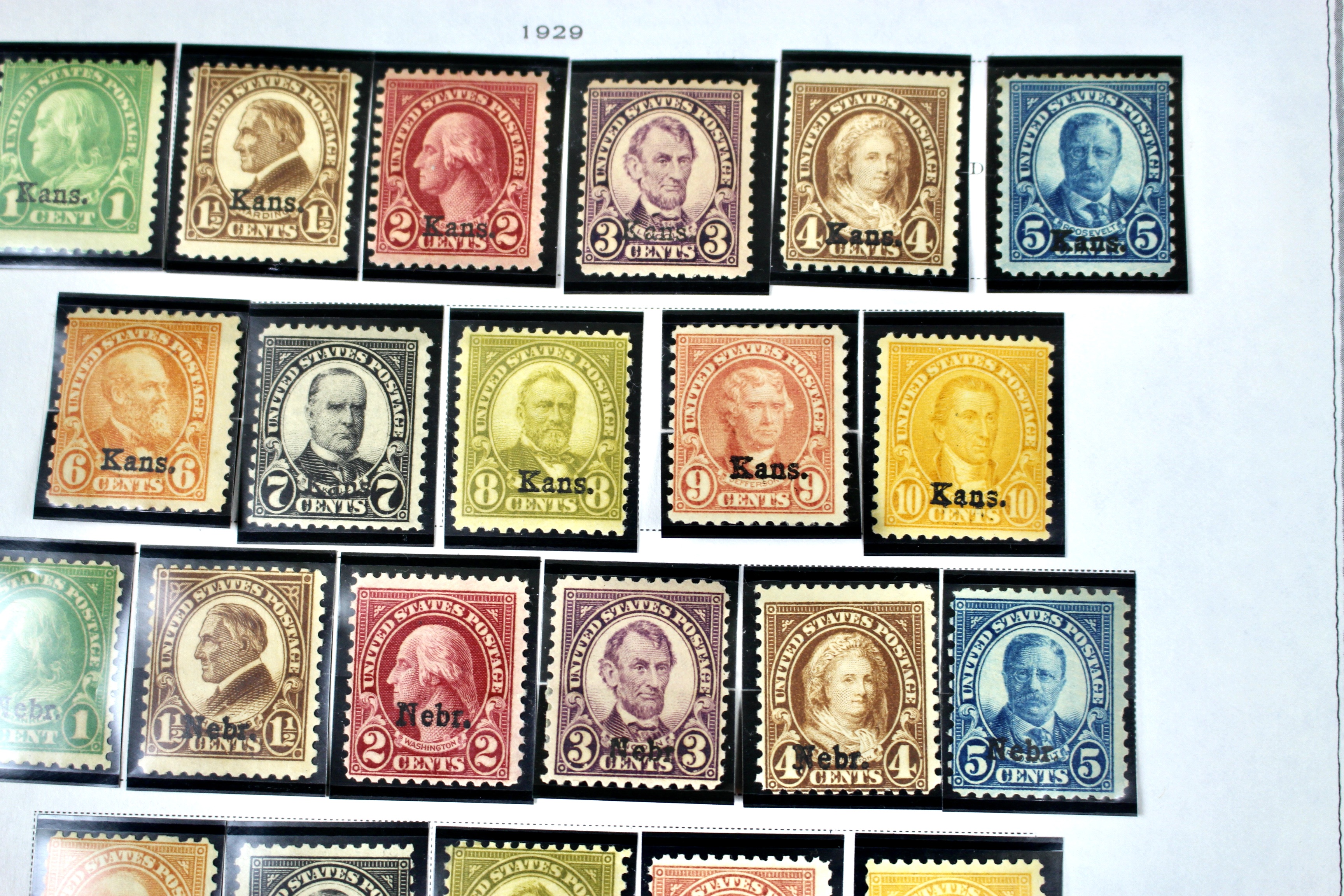 Group of Kansas Nebraska Overprint Stamps - Scott#s 658-679