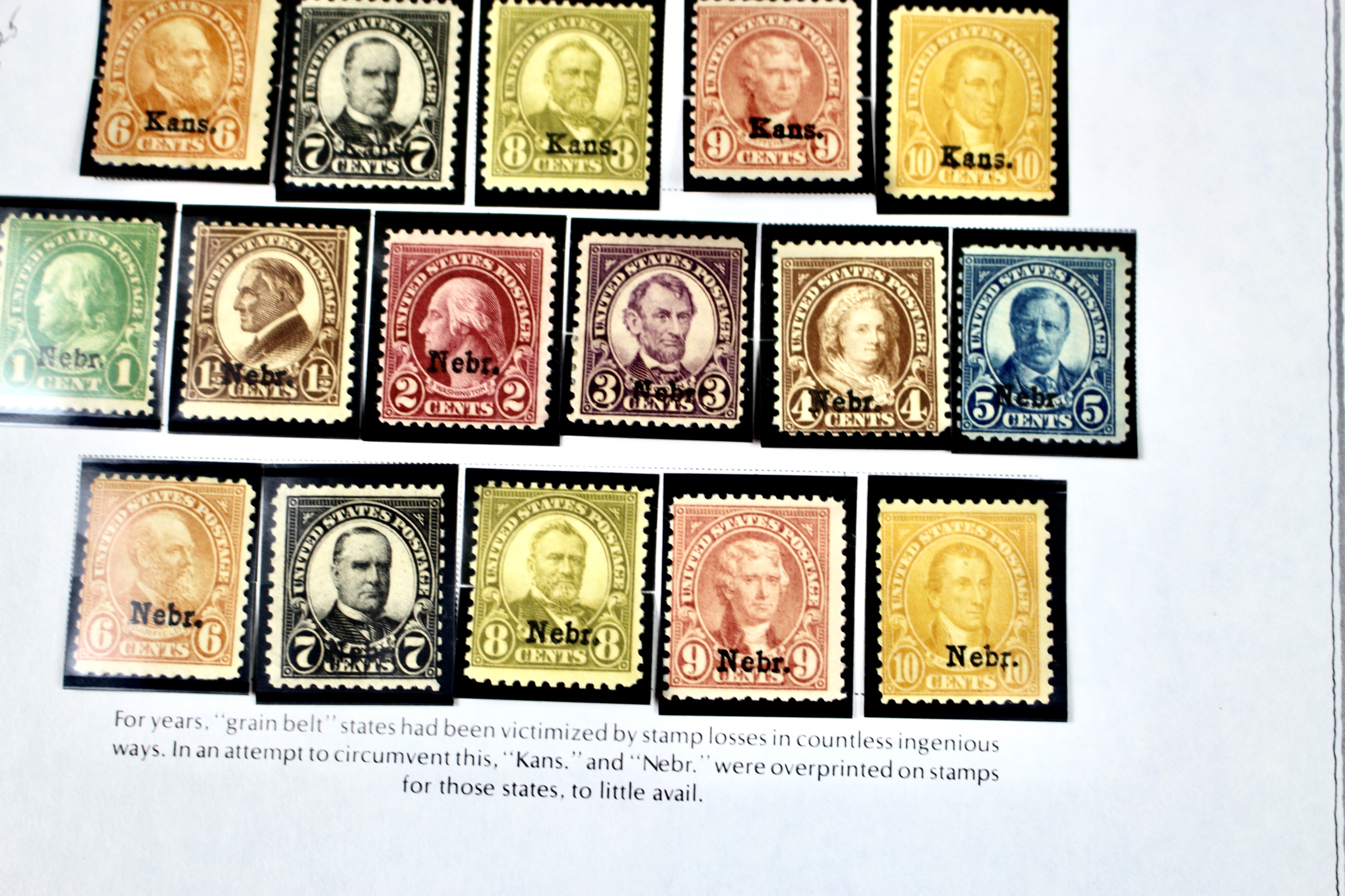 Group of Kansas Nebraska Overprint Stamps - Scott#s 658-679