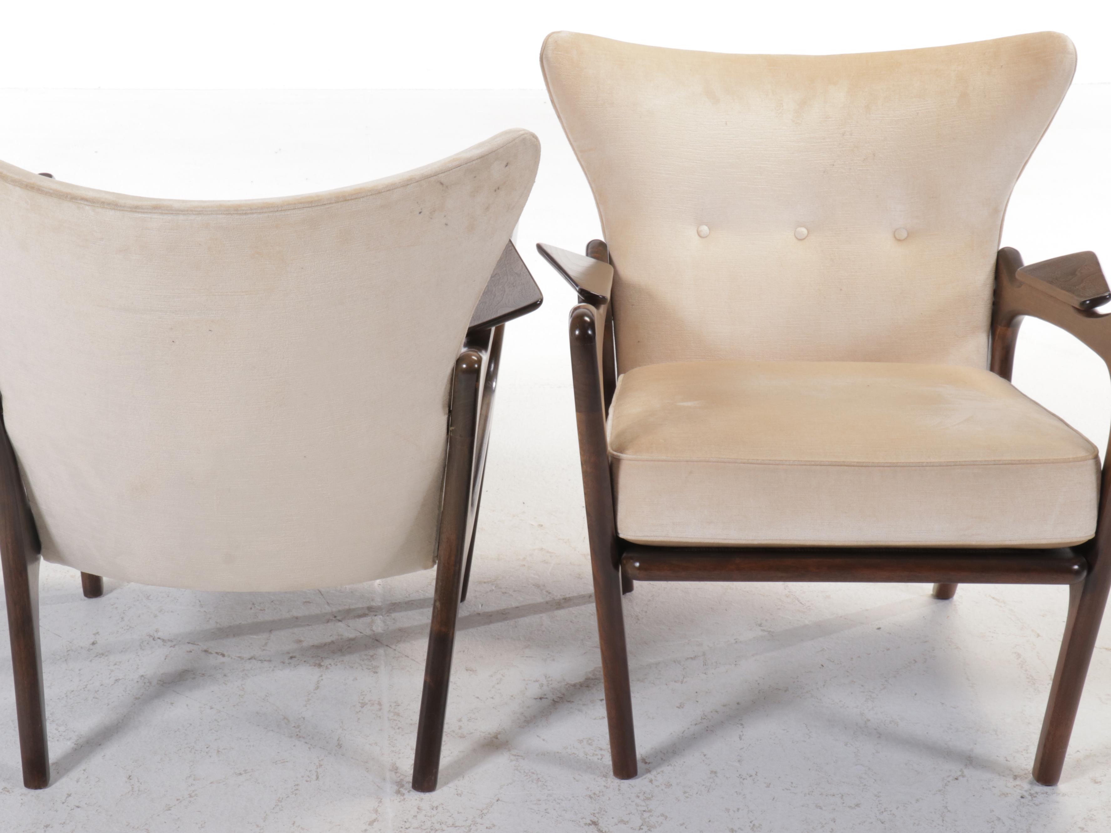 Pair of Adrian Pearsall Lounge Chairs for Craft Associates, Circa 1960s