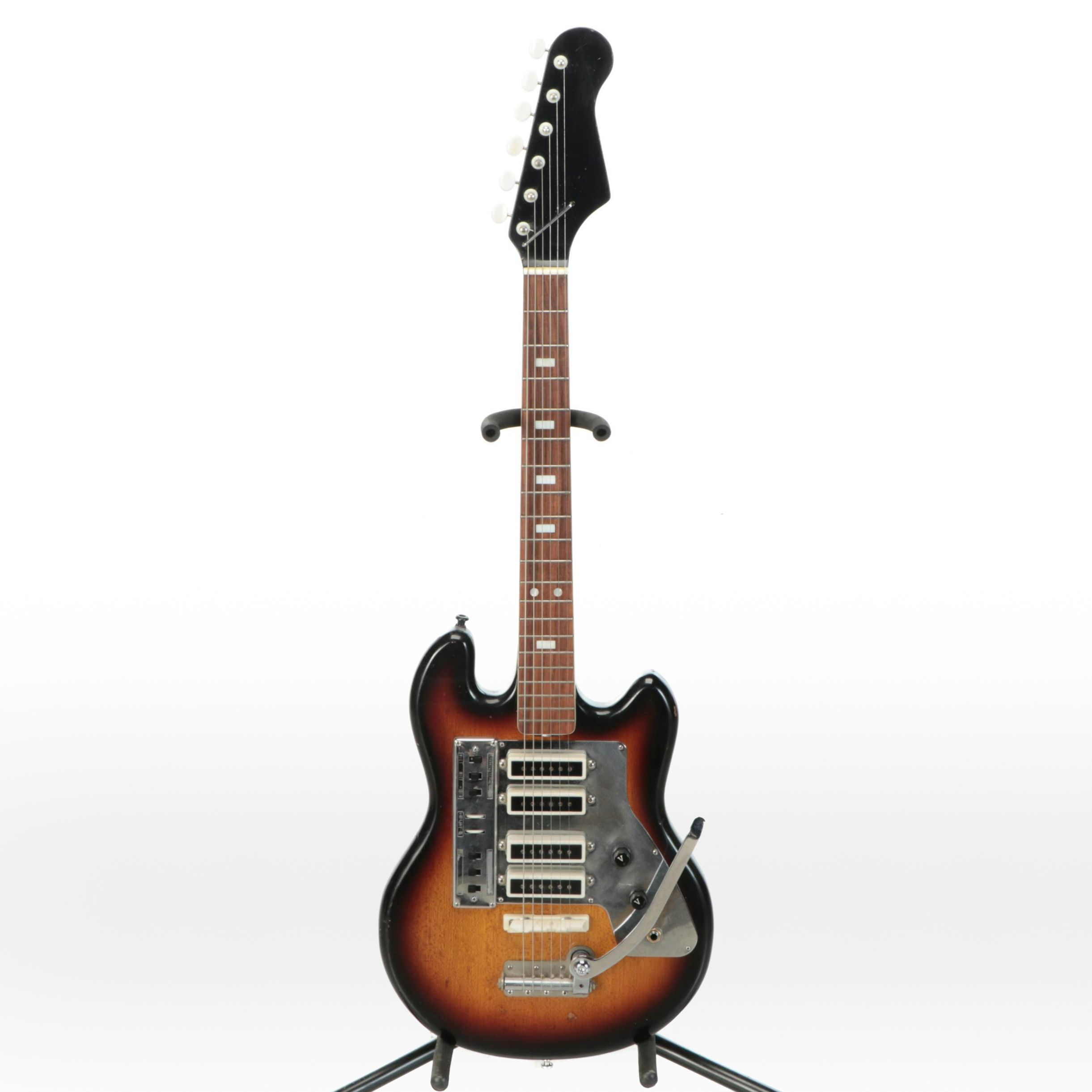 Guyatone Kent Style Videocaster Tobacco Burst Electric Guitar, 1960s