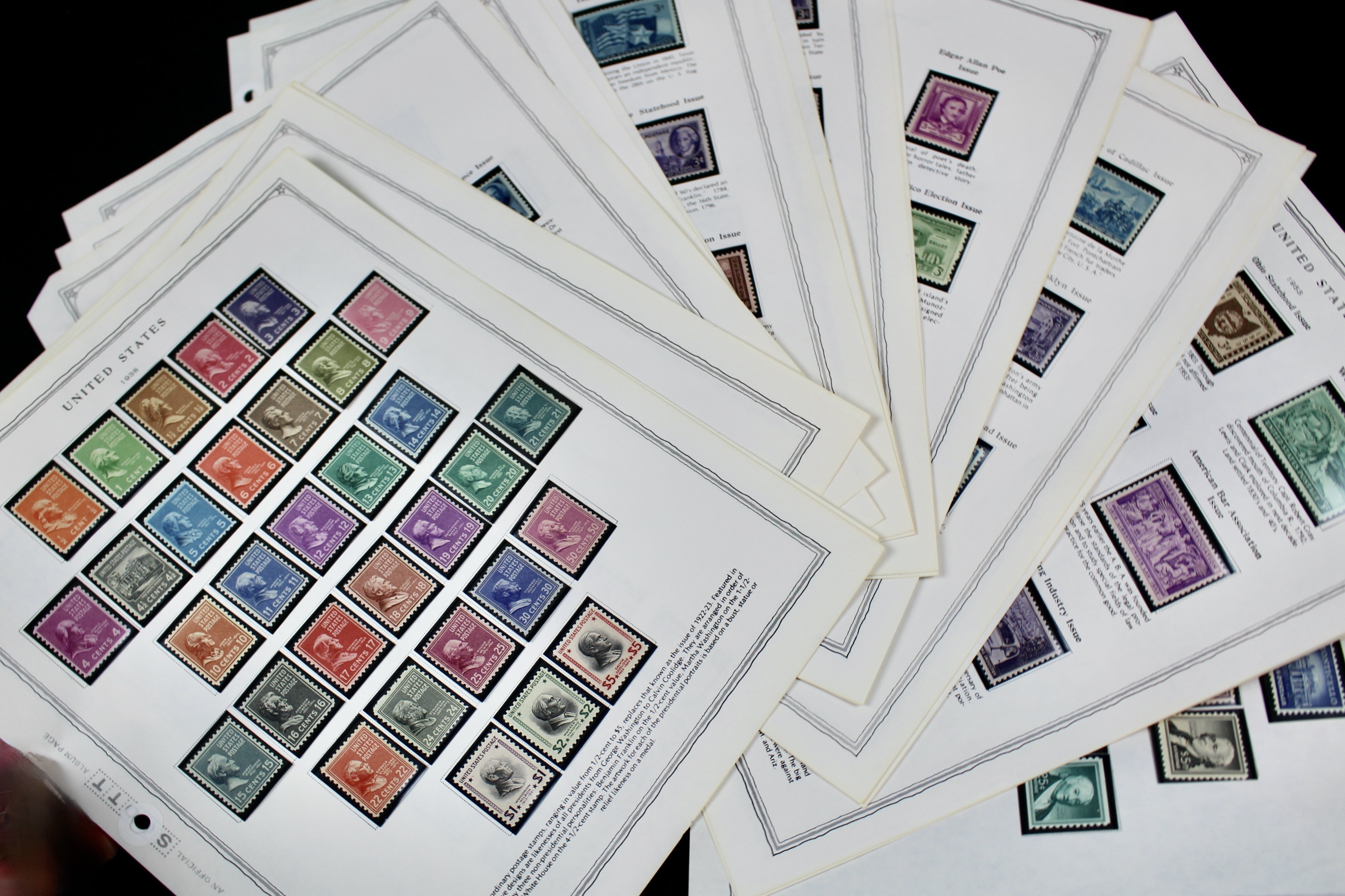 Mint U.S. Stamp Collection Ranging from 1938-1965
