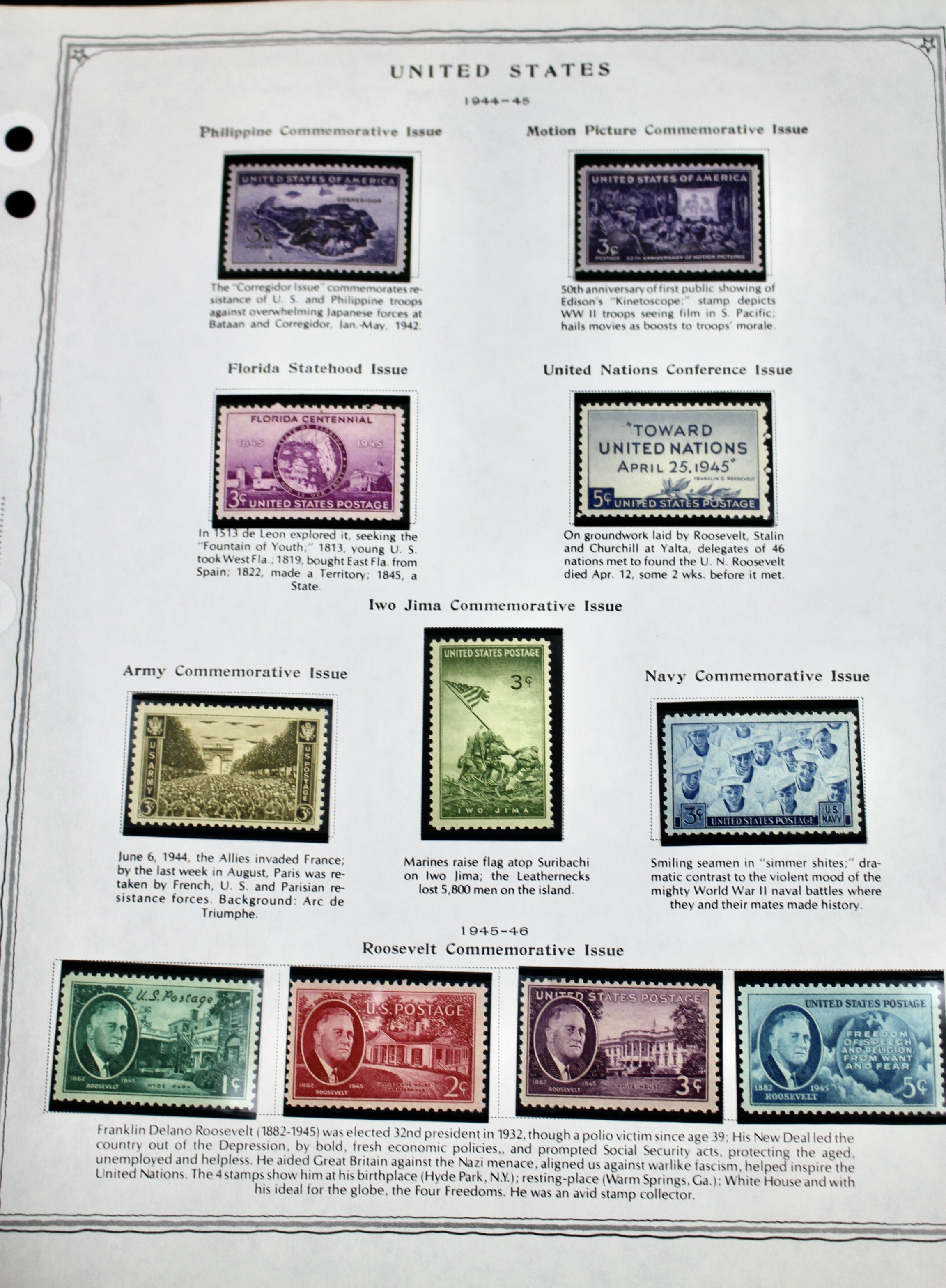 Mint U.S. Stamp Collection Ranging from 1938-1965