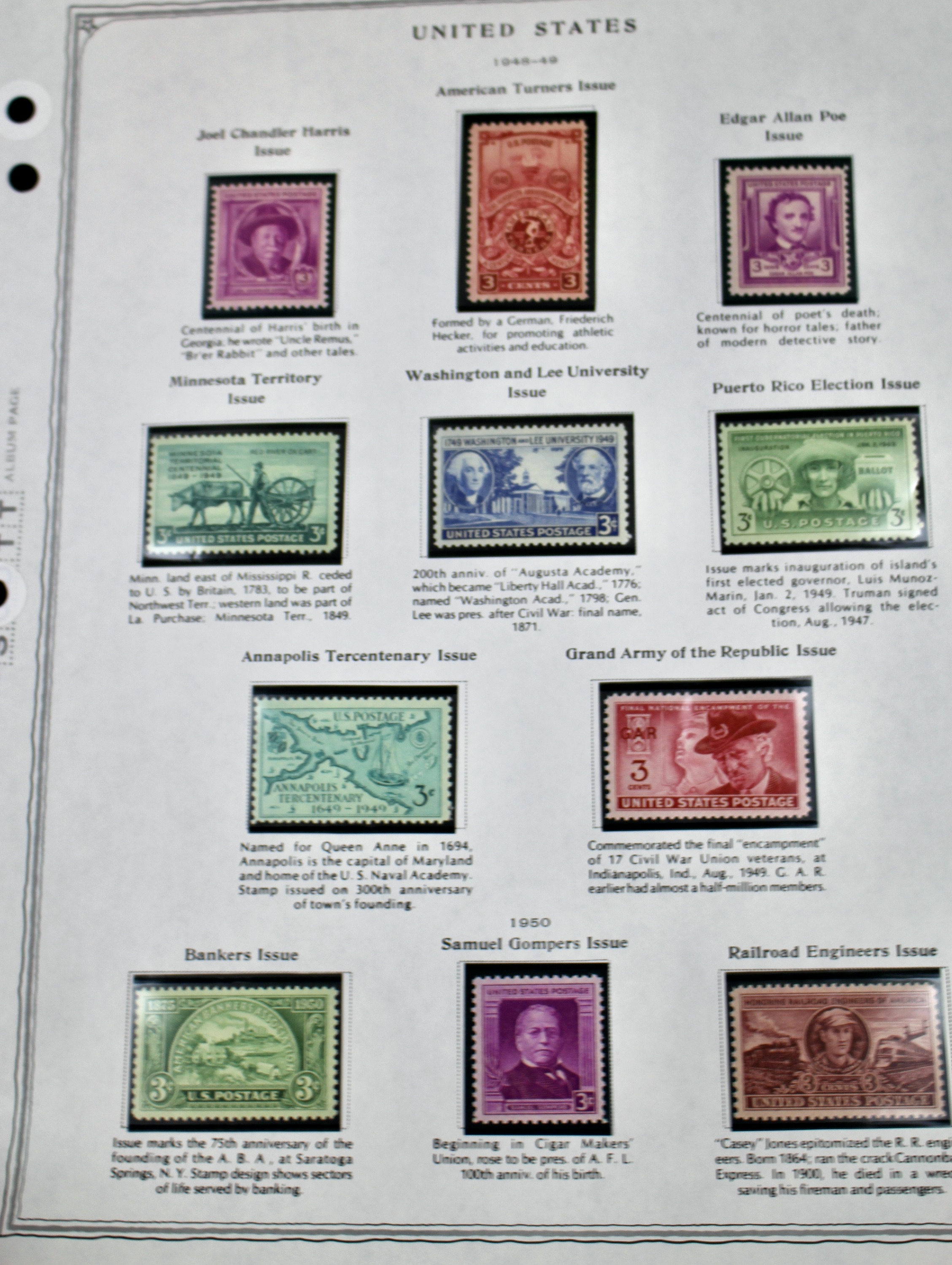 Mint U.S. Stamp Collection Ranging from 1938-1965