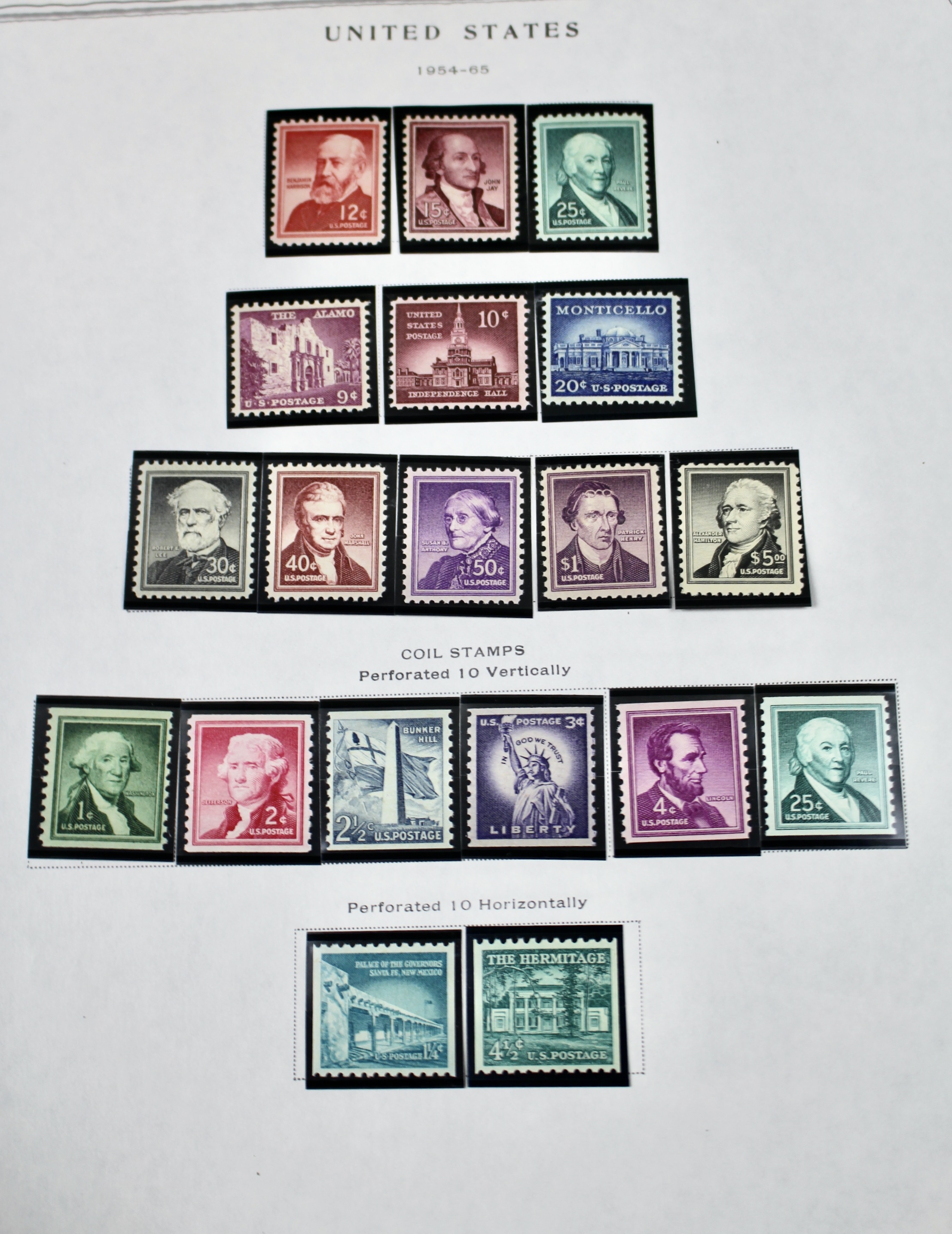 Mint U.S. Stamp Collection Ranging from 1938-1965