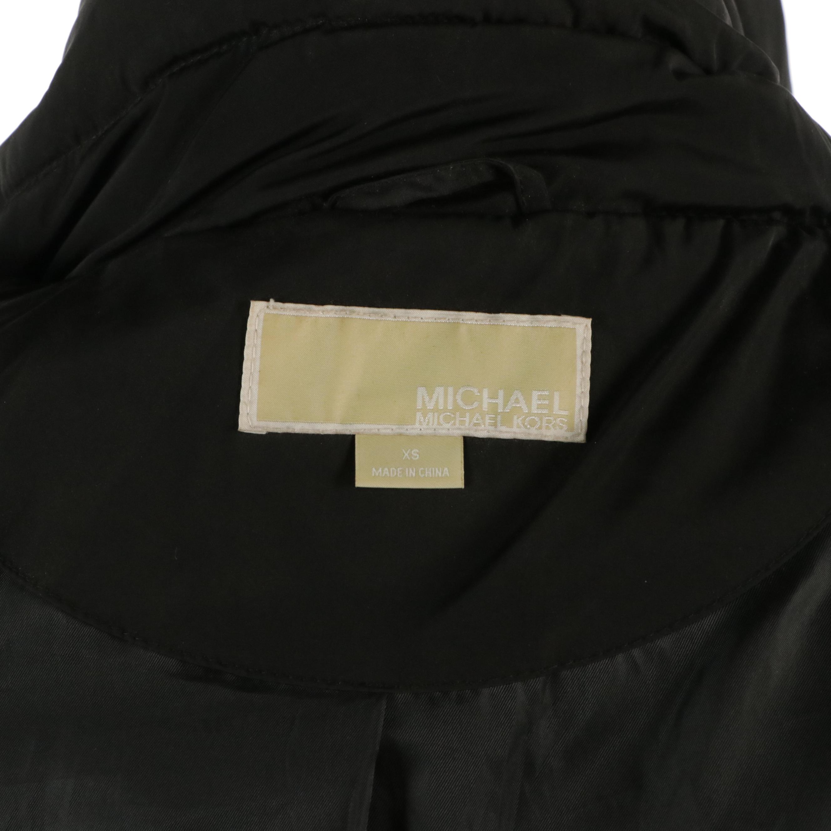 MICHAEL Michael Kors Black Quilted Puffer Coat