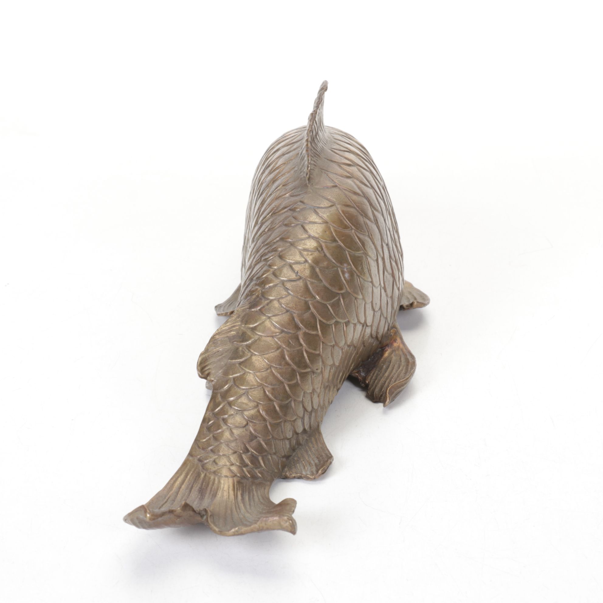 Chinese Brass Koi Fish Carp Figure