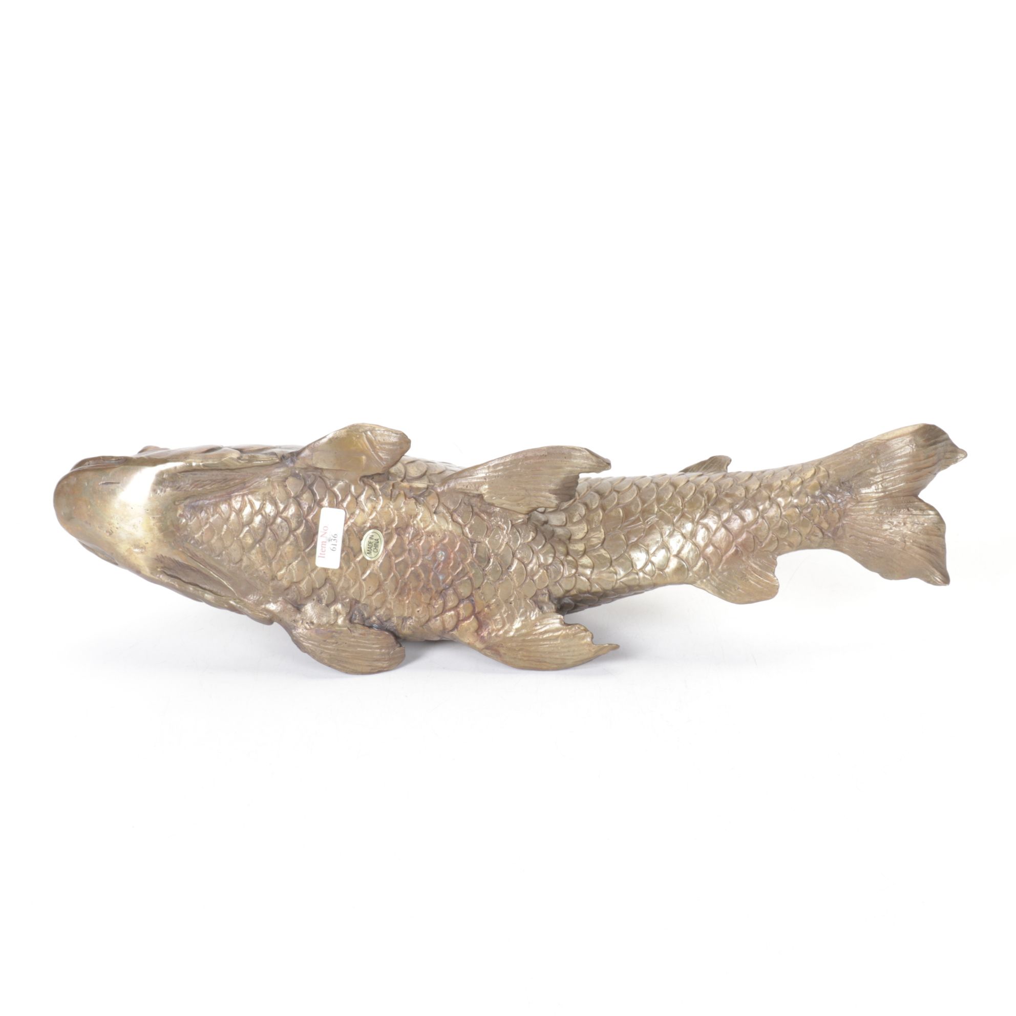 Chinese Brass Koi Fish Carp Figure
