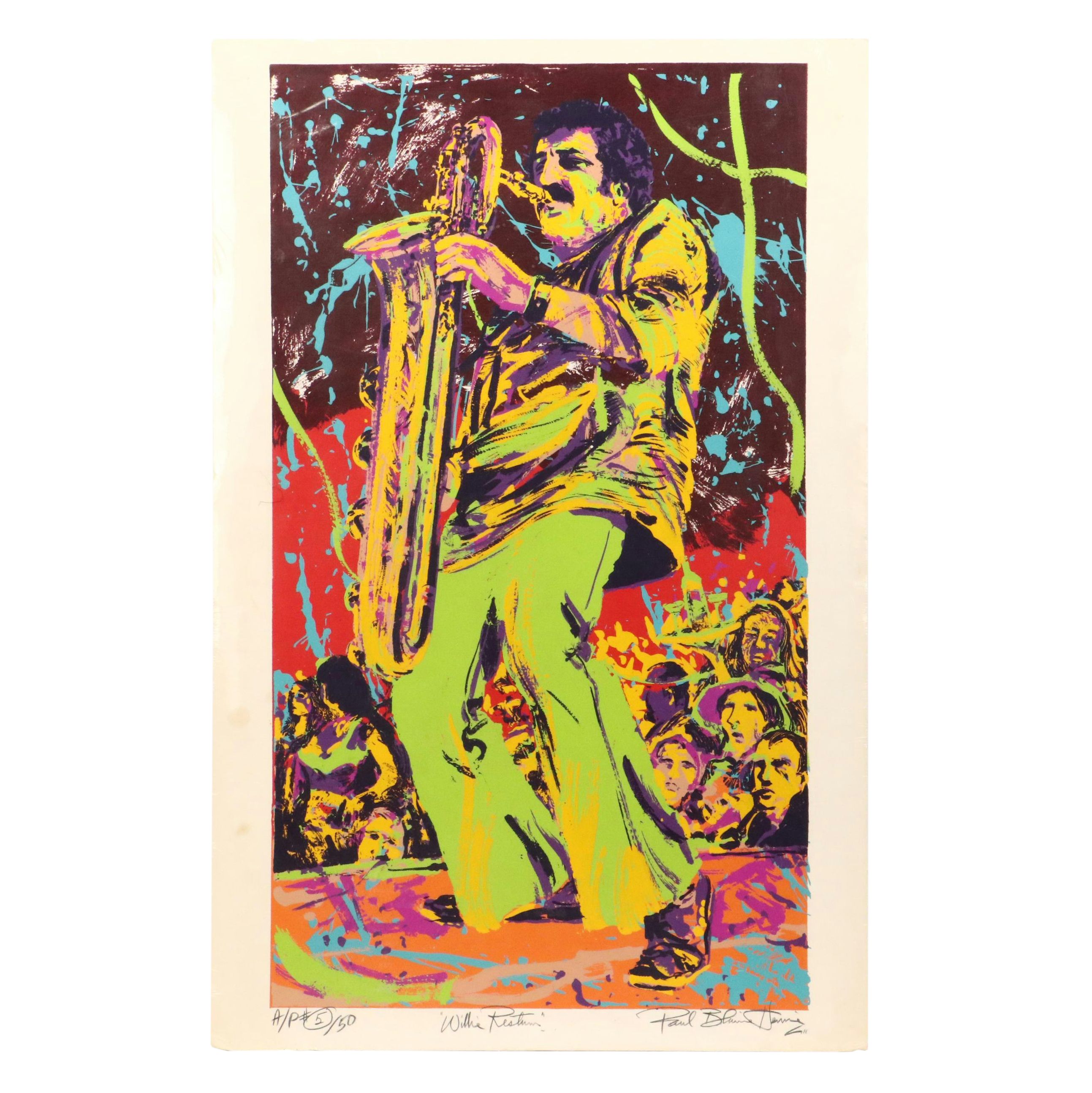 Paul Blaine Henri Serigraph "Willie Restum," Late 20th C.