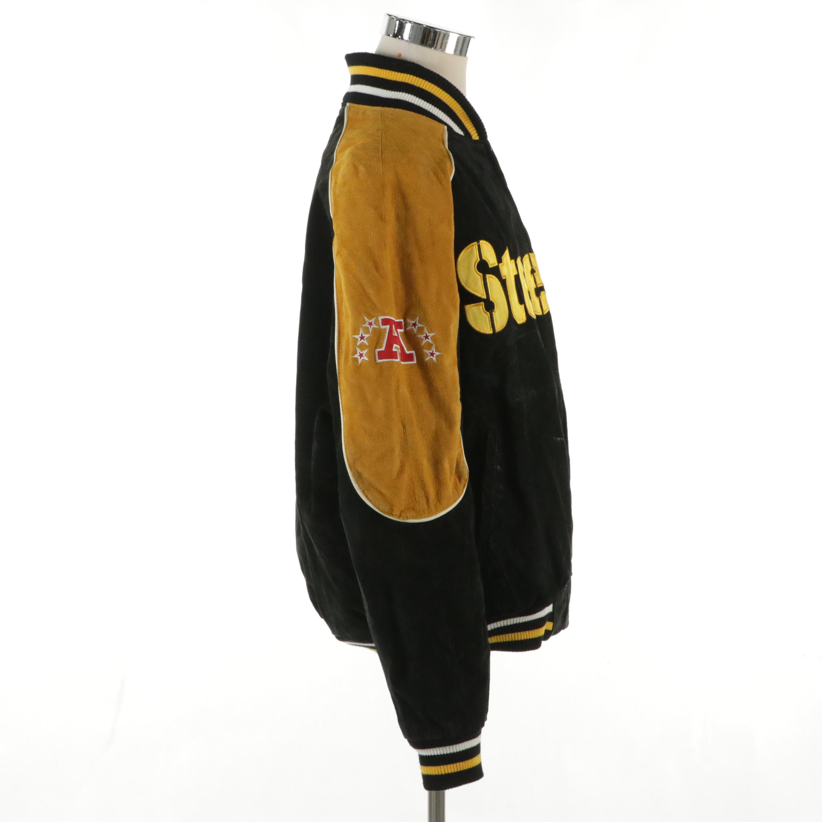 Men's NFL Pittsburgh Steelers Suede and Leather Jacket