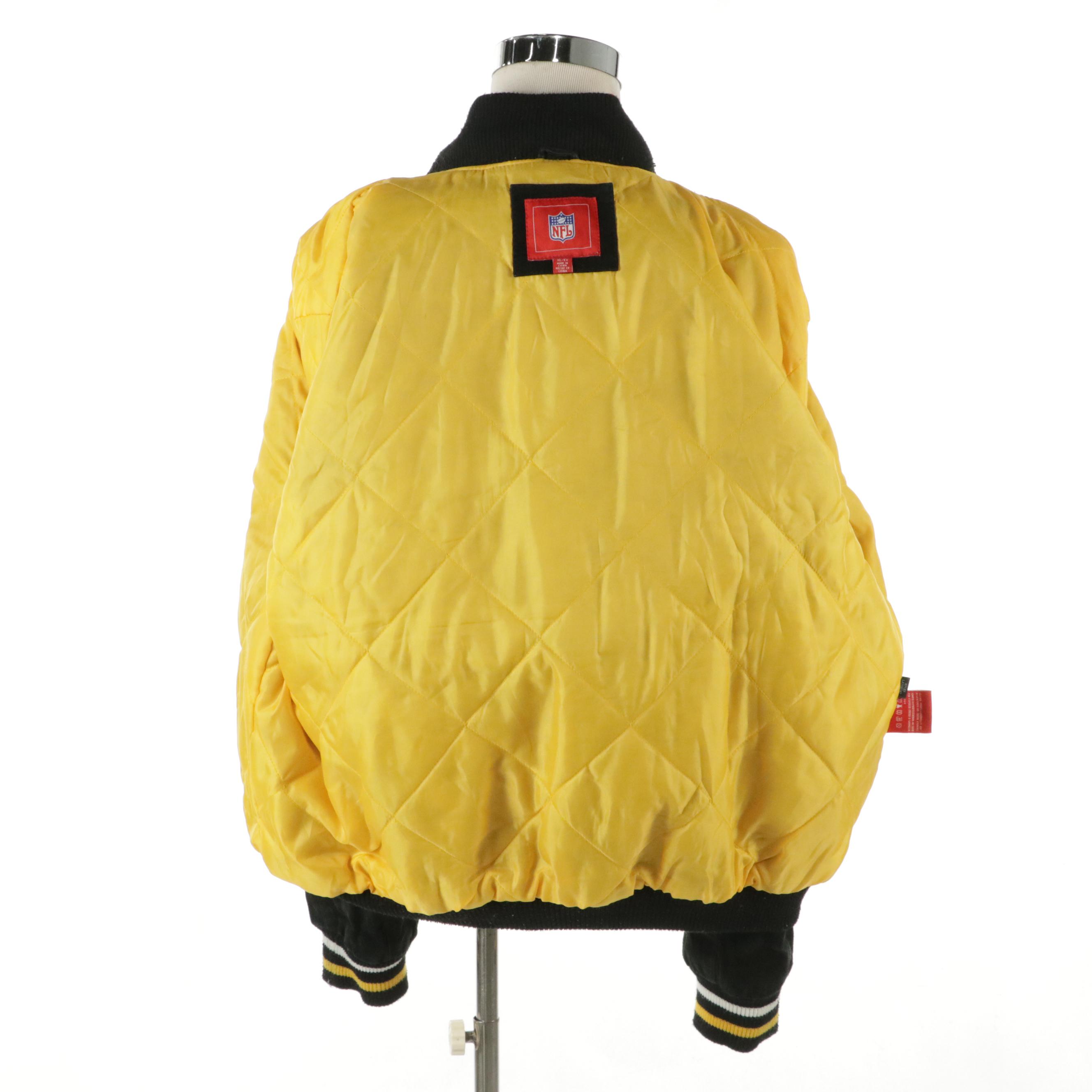 Men's NFL Pittsburgh Steelers Suede and Leather Jacket