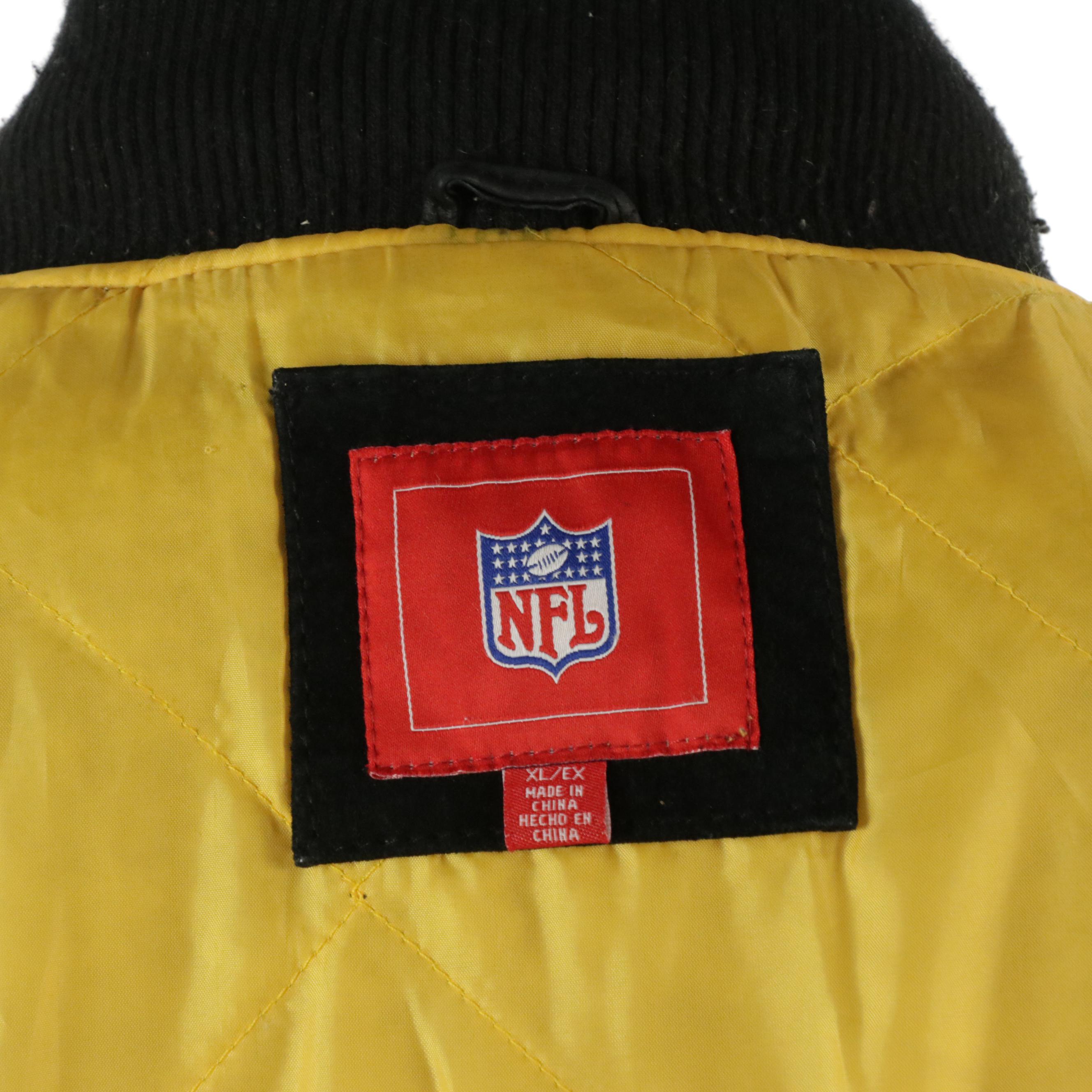 Men's NFL Pittsburgh Steelers Suede and Leather Jacket