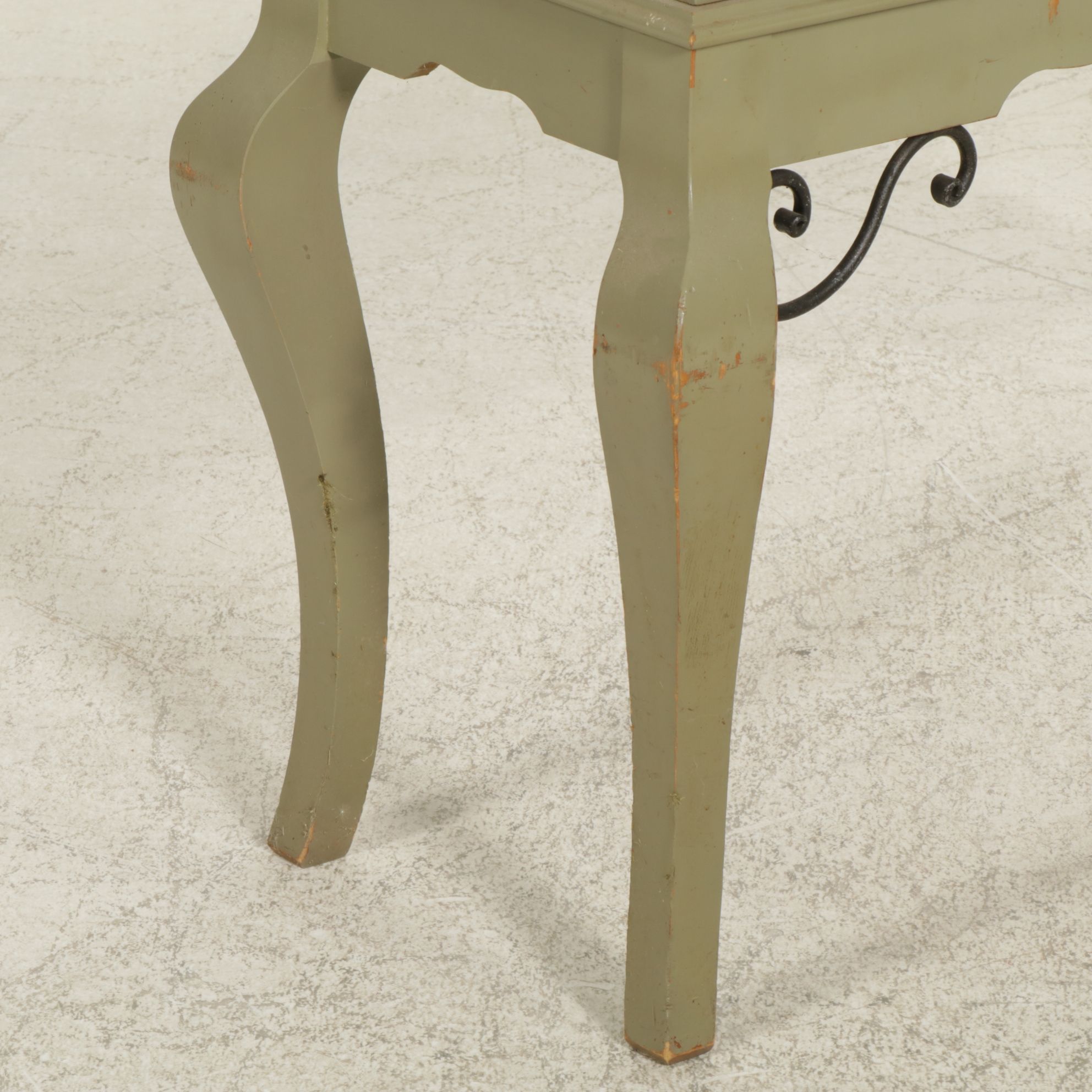 Broyhill Green Painted Sideboard and Hutch