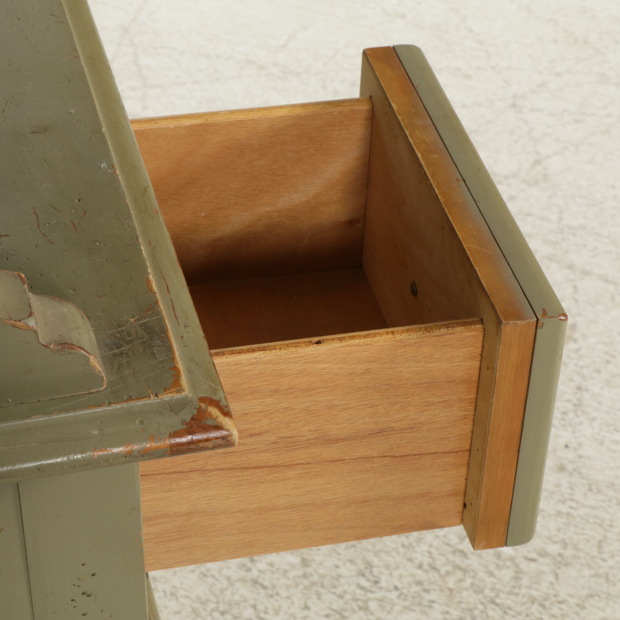 Broyhill Green Painted Sideboard and Hutch