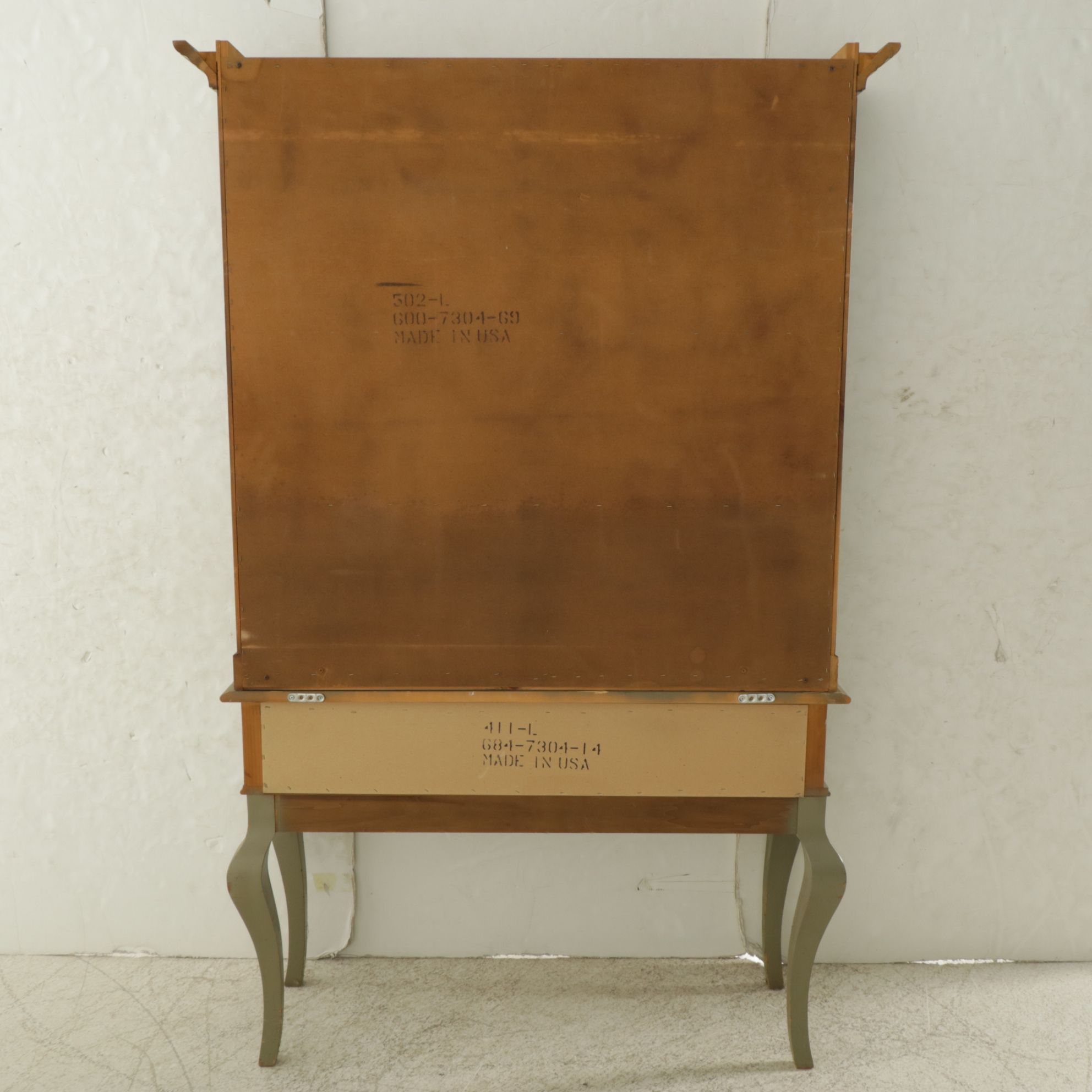 Broyhill Green Painted Sideboard and Hutch