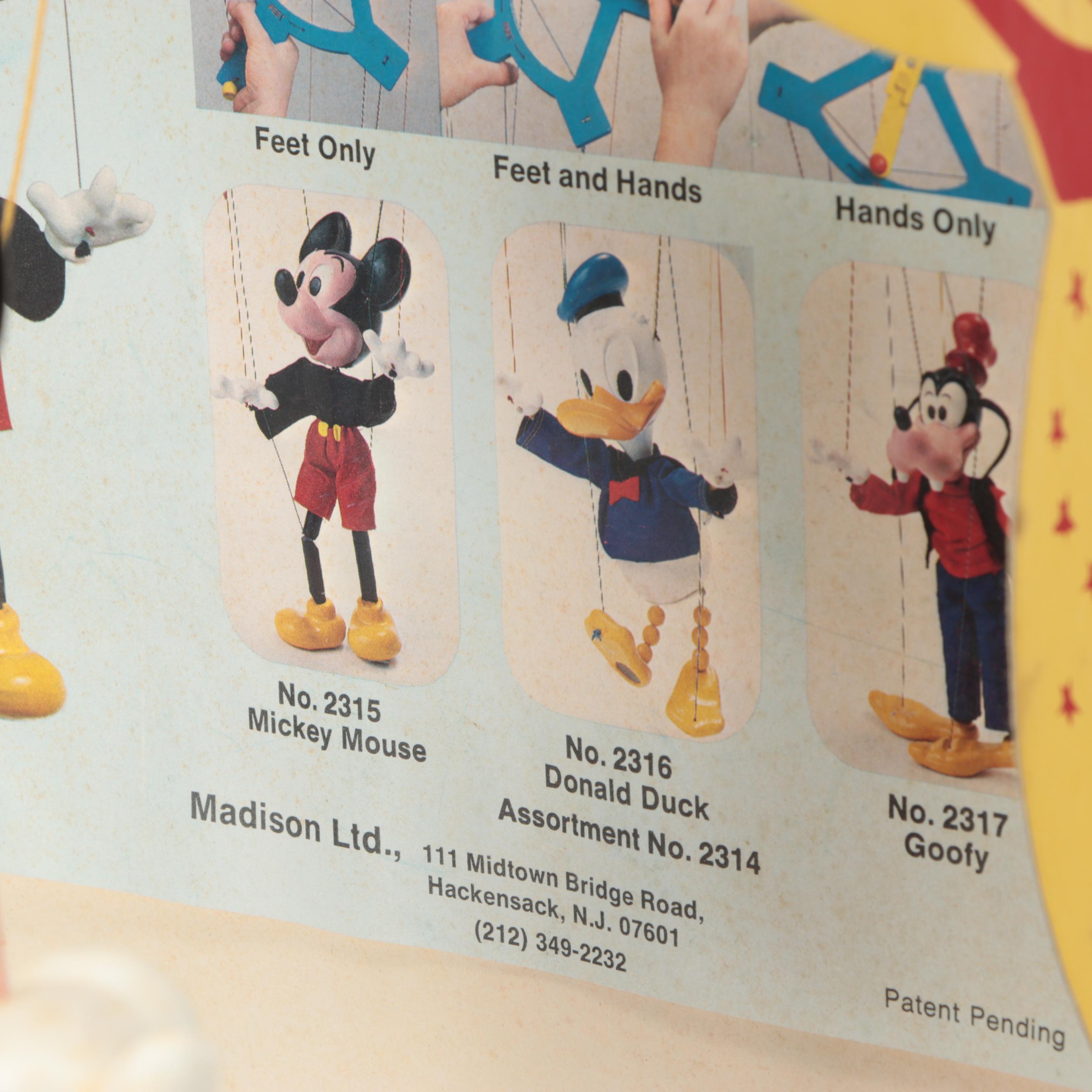 Madison Mickey Mouse Walt Disney Character String Puppet
