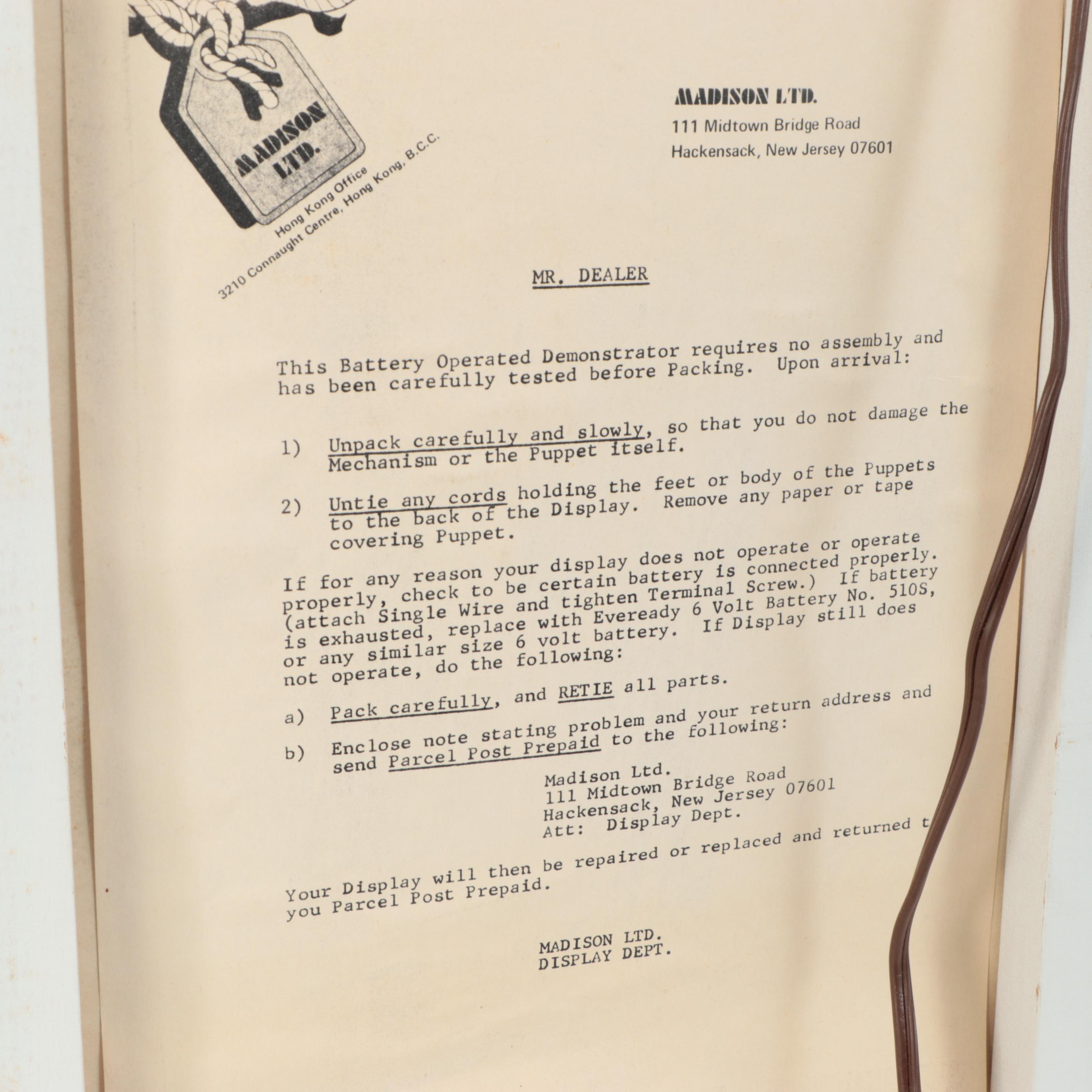 Madison Mickey Mouse Walt Disney Character String Puppet