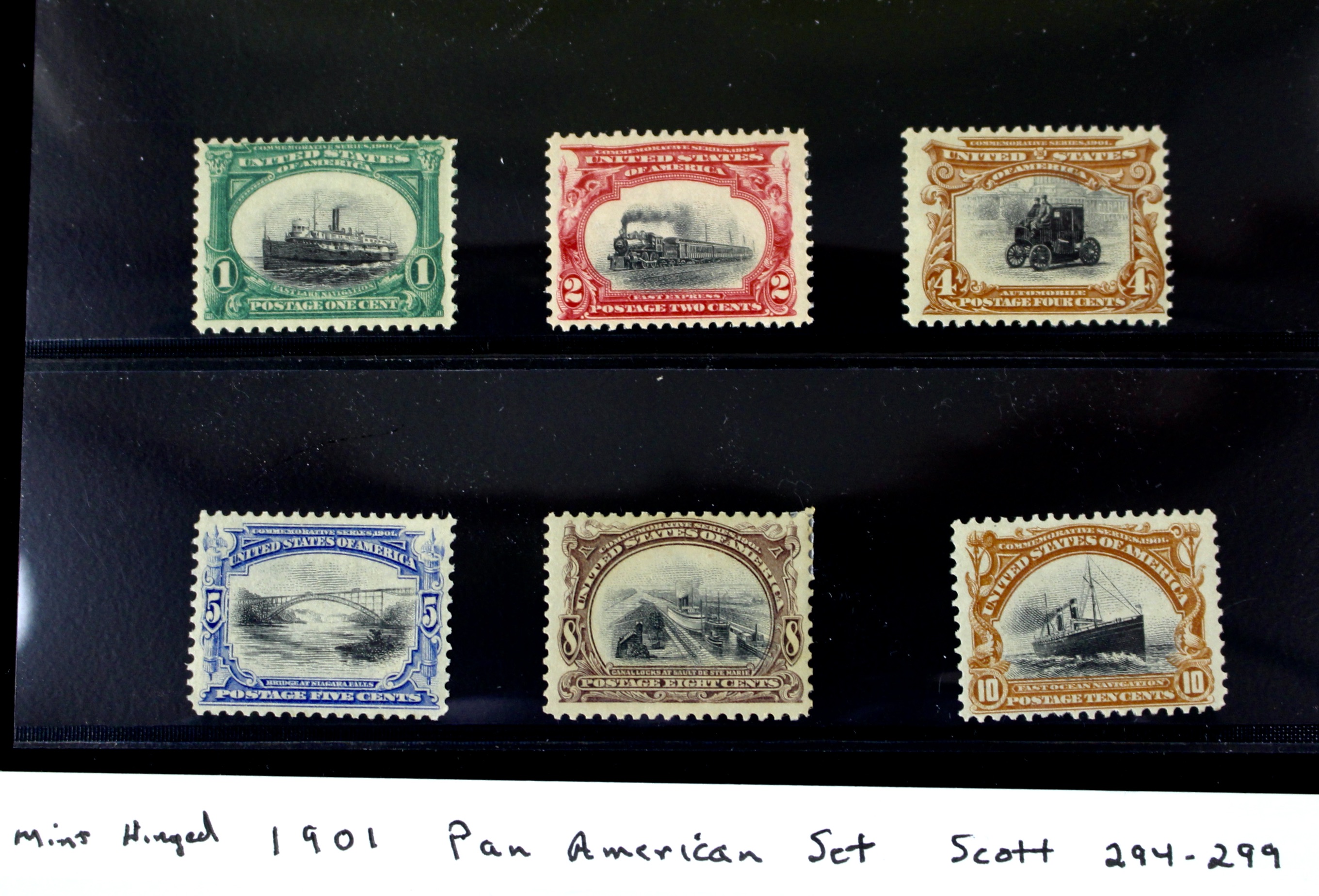 1901 Pan American Exposition Stamp Set Scott#s 294-299
