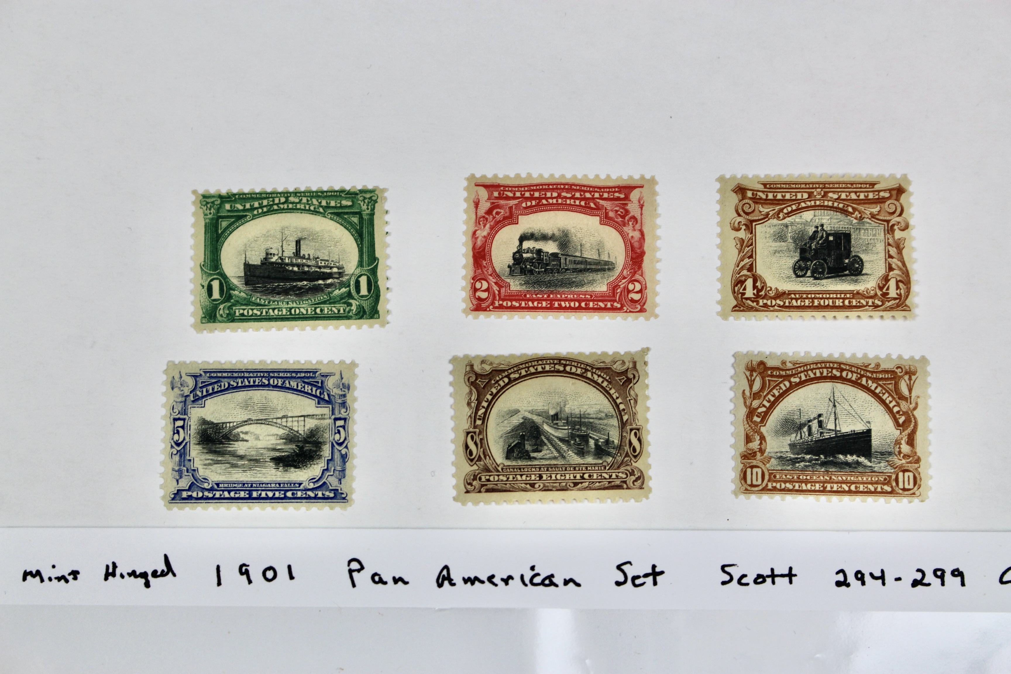 1901 Pan American Exposition Stamp Set Scott#s 294-299