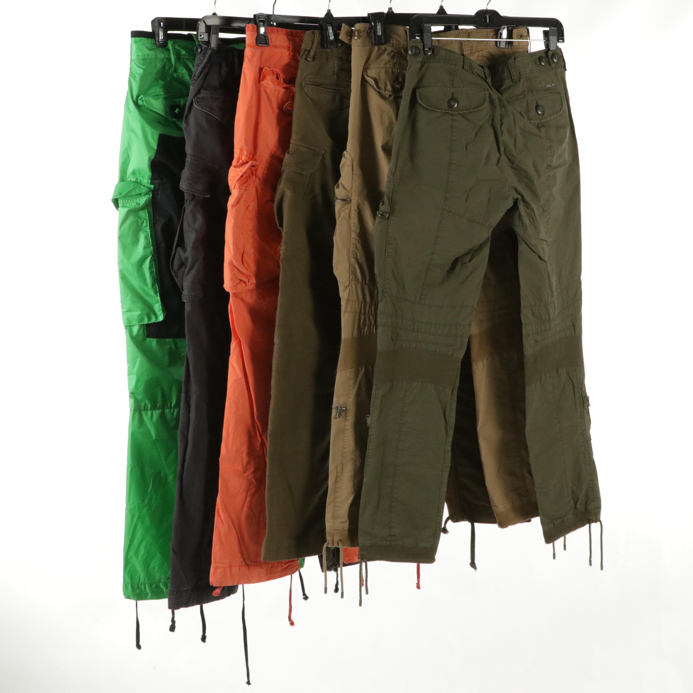 Men's Ralph Lauren Nylon and Cotton Multi Pocket Cargo Pants and Trousers