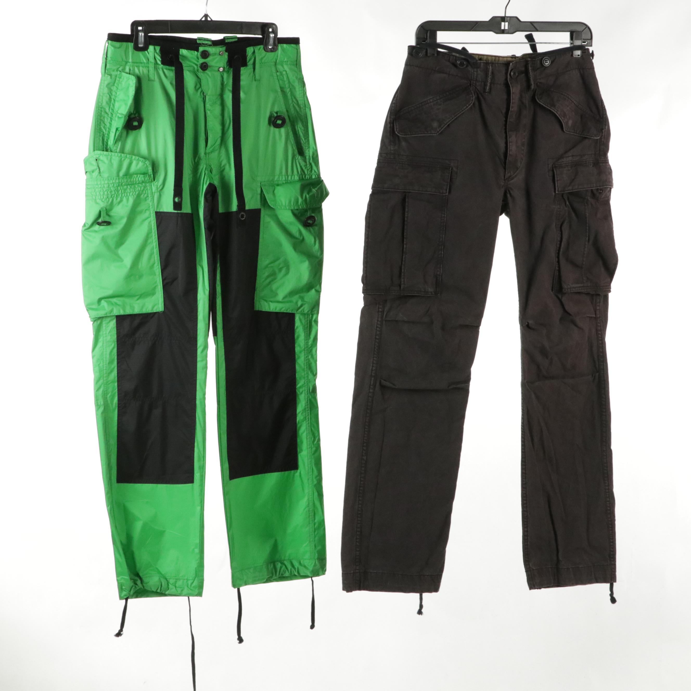 Men's Ralph Lauren Nylon and Cotton Multi Pocket Cargo Pants and Trousers